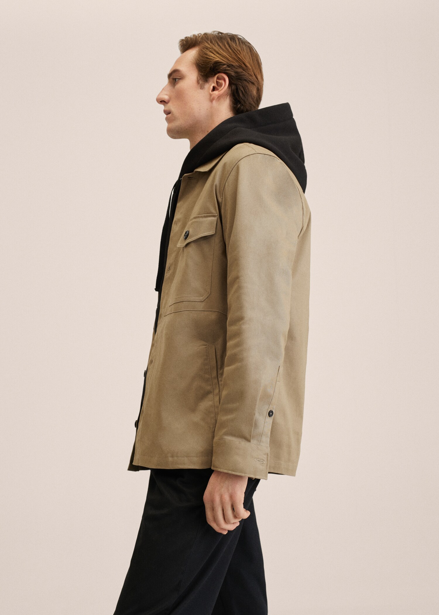 Chest-pocket cotton overshirt - Details of the article 2