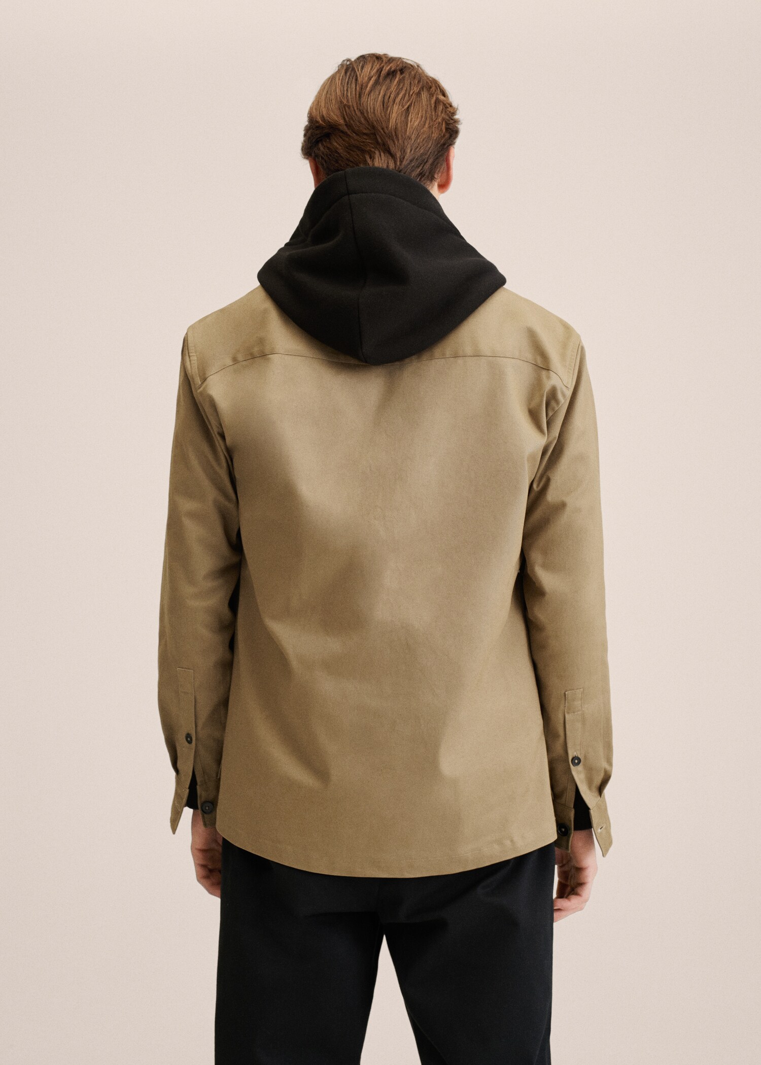 Chest-pocket cotton overshirt - Reverse of the article