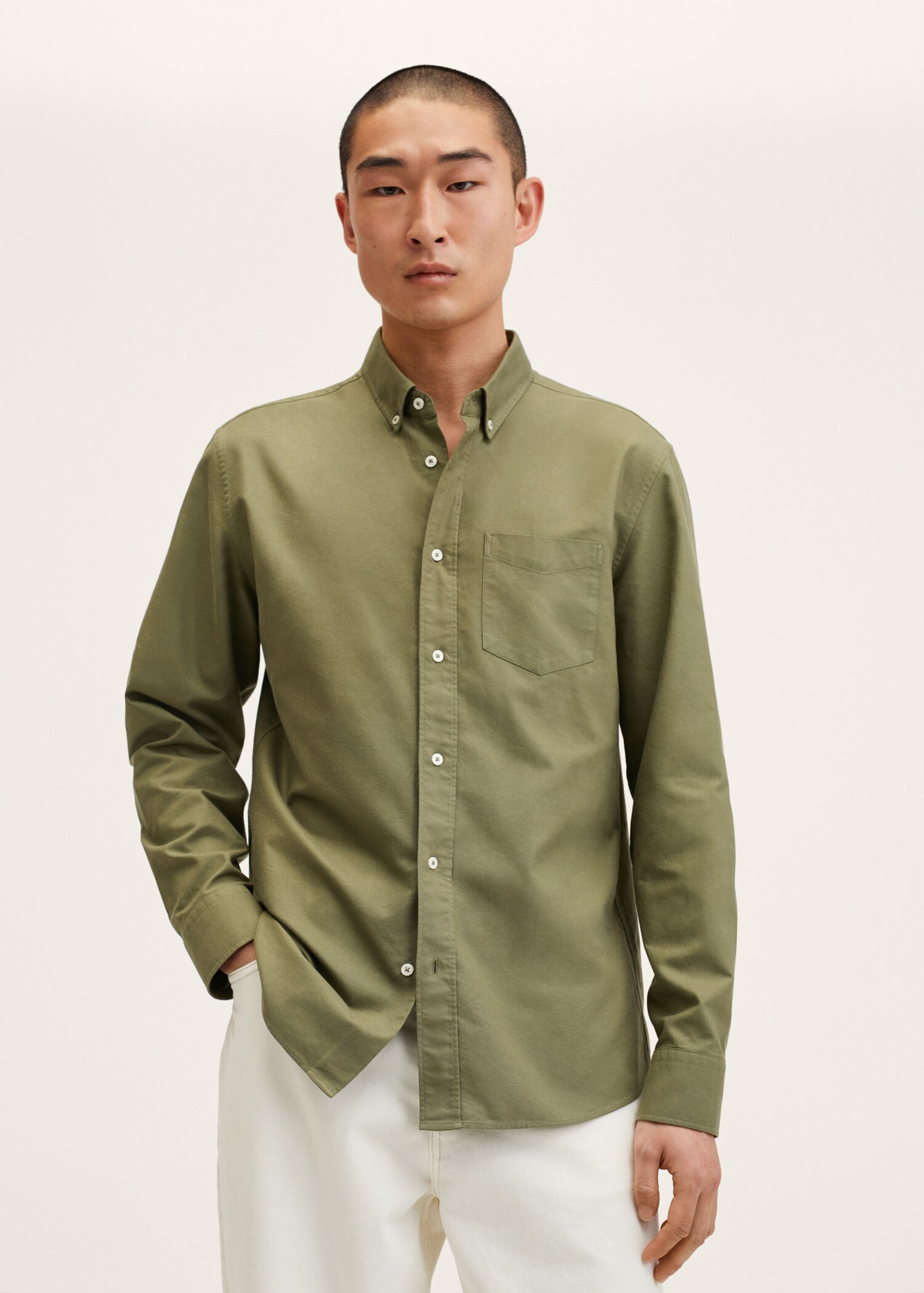 Camisa Oxford algodón - Plano medio