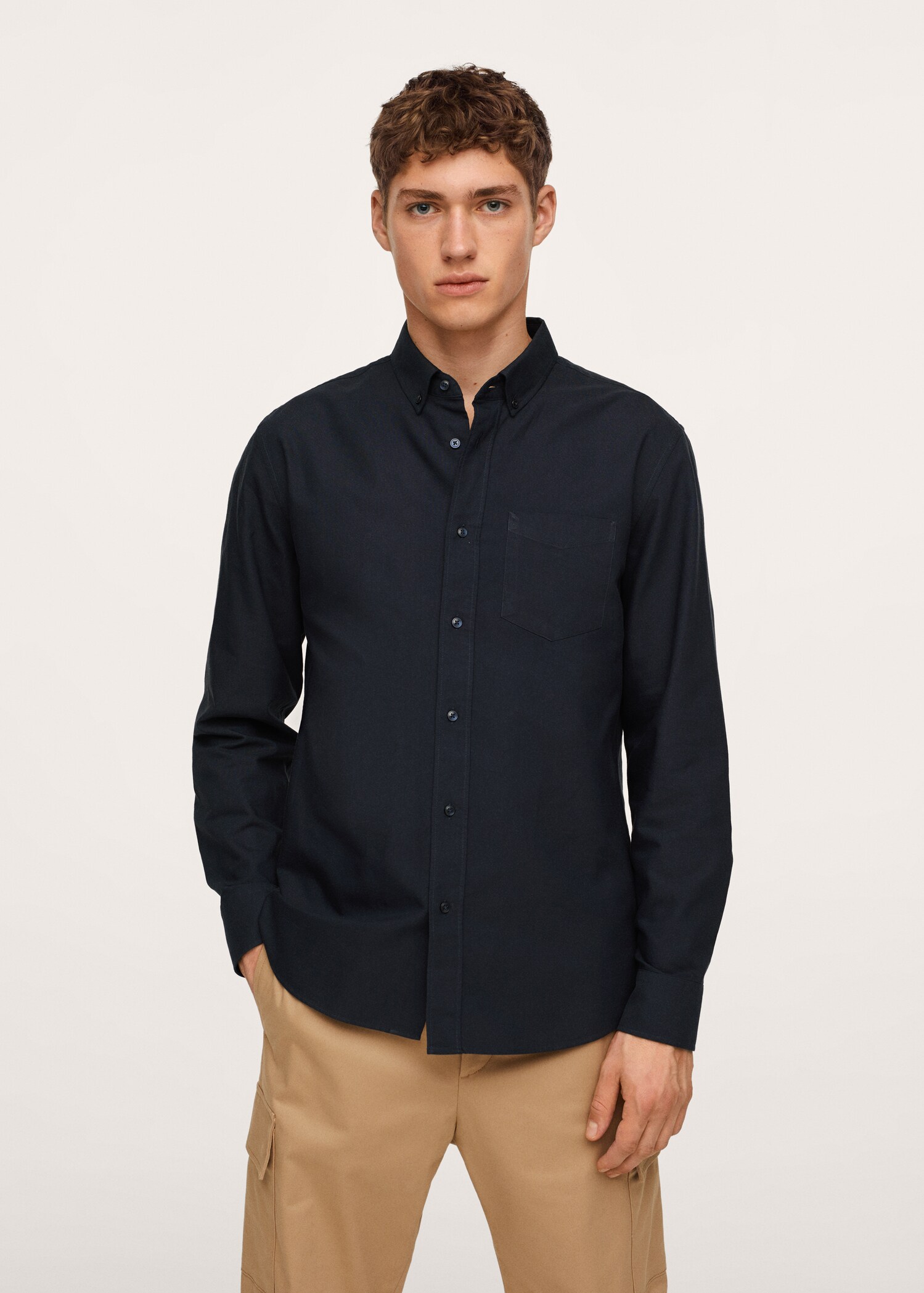 Camisa Oxford algodón - Plano medio