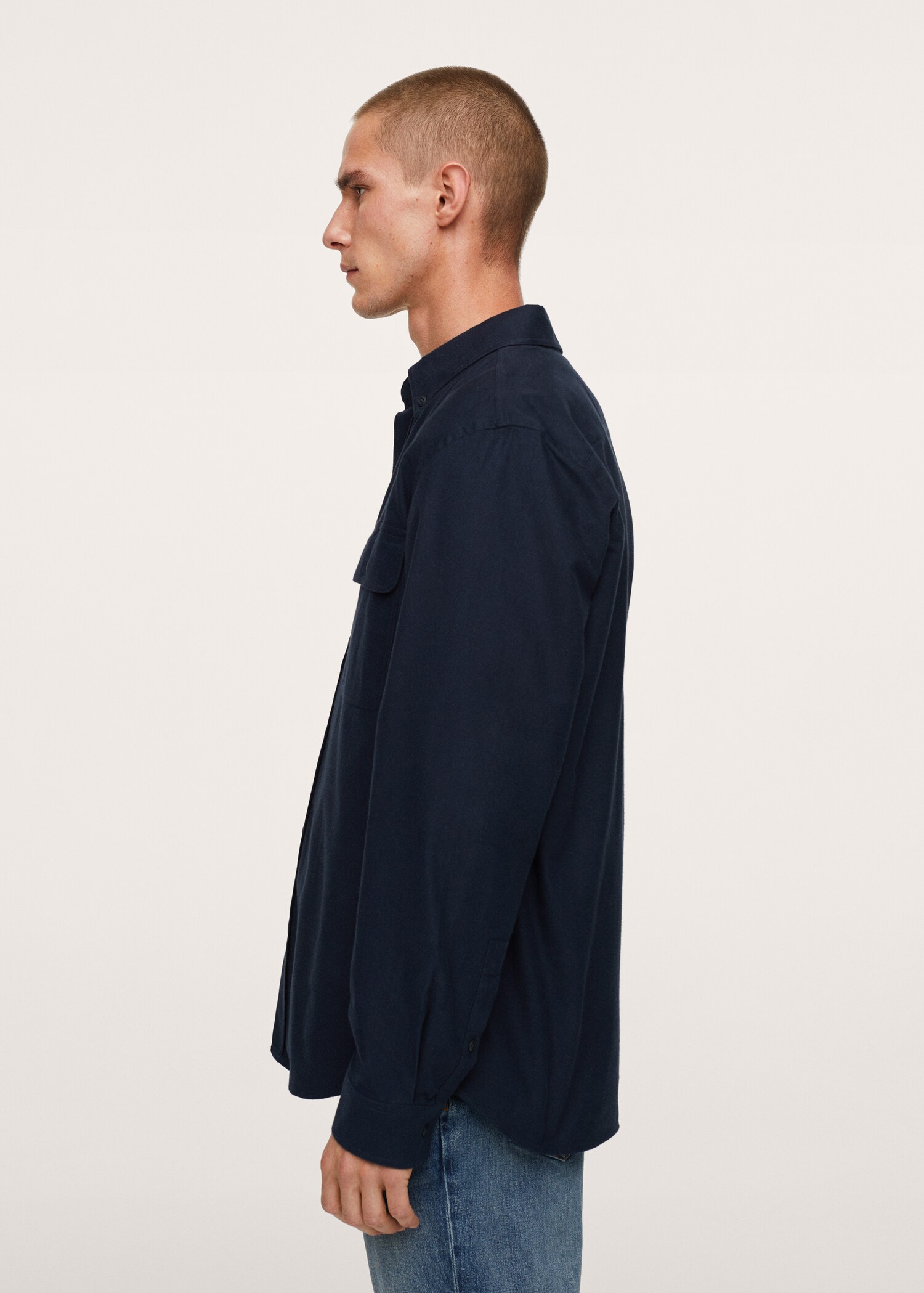 Chest-pocket cotton shirt - Details of the article 1
