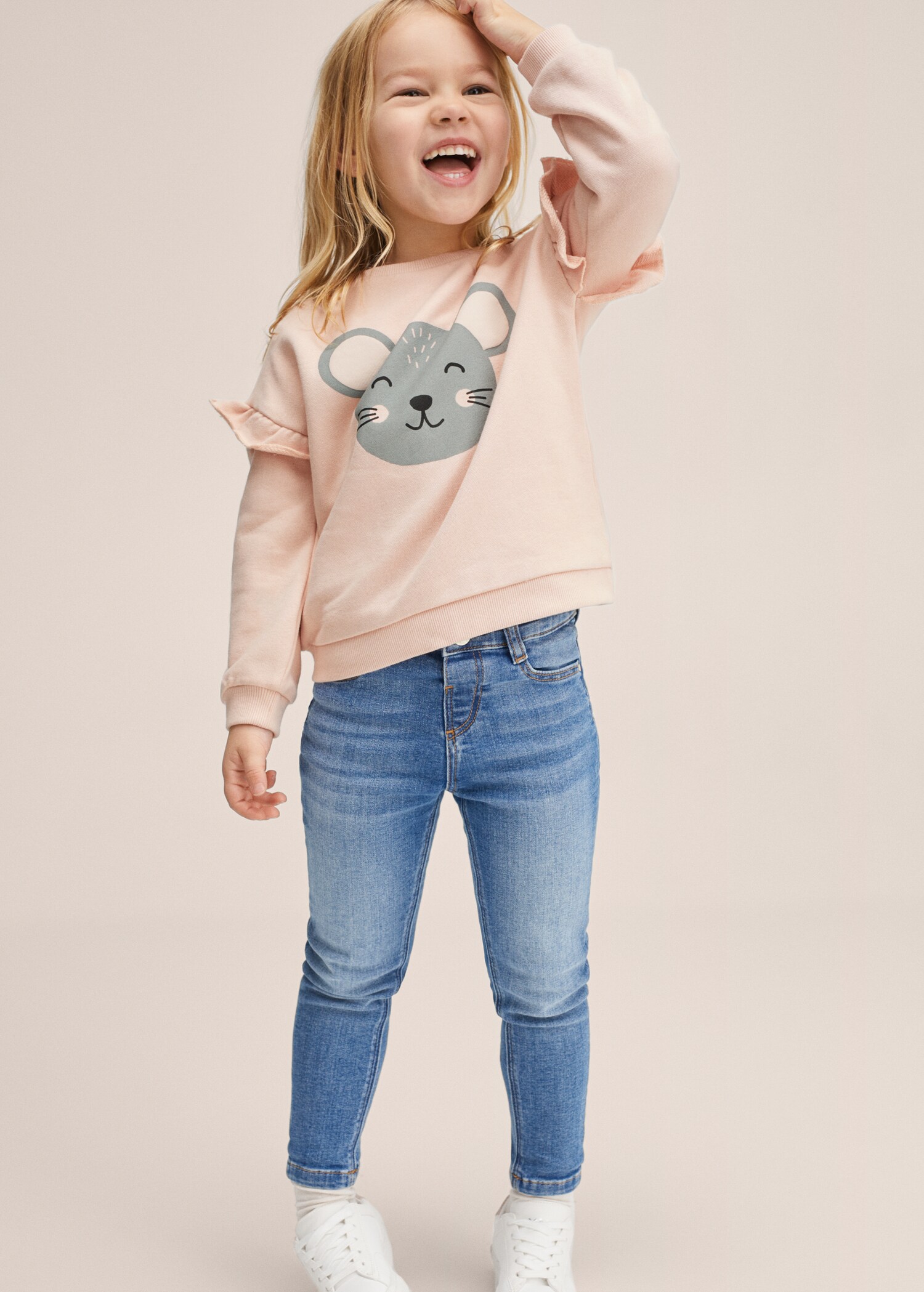 Sudadera dibujo estampado - Plano medio