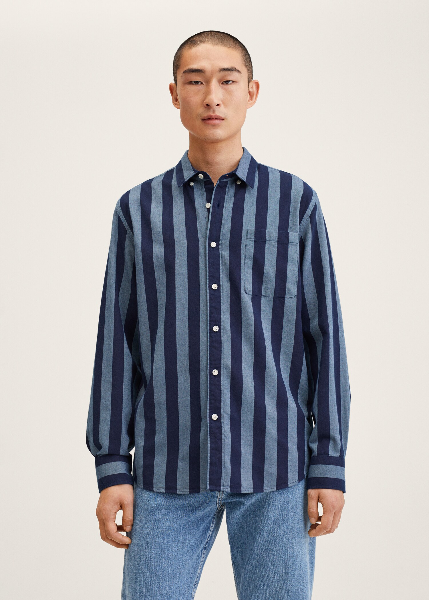 Striped slim-fit shirt - Medium plane
