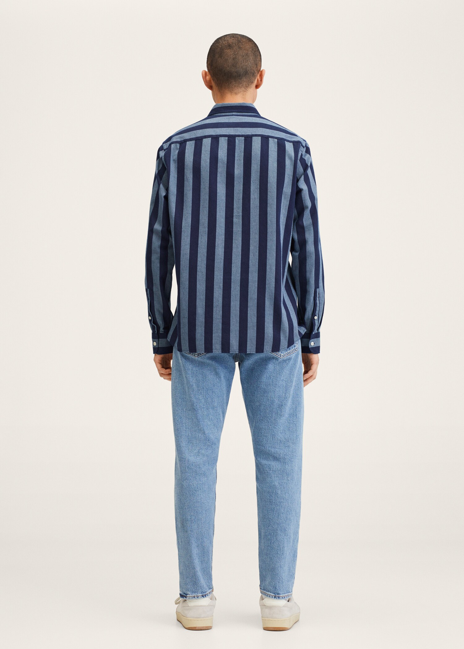 Striped slim-fit shirt - Reverse of the article