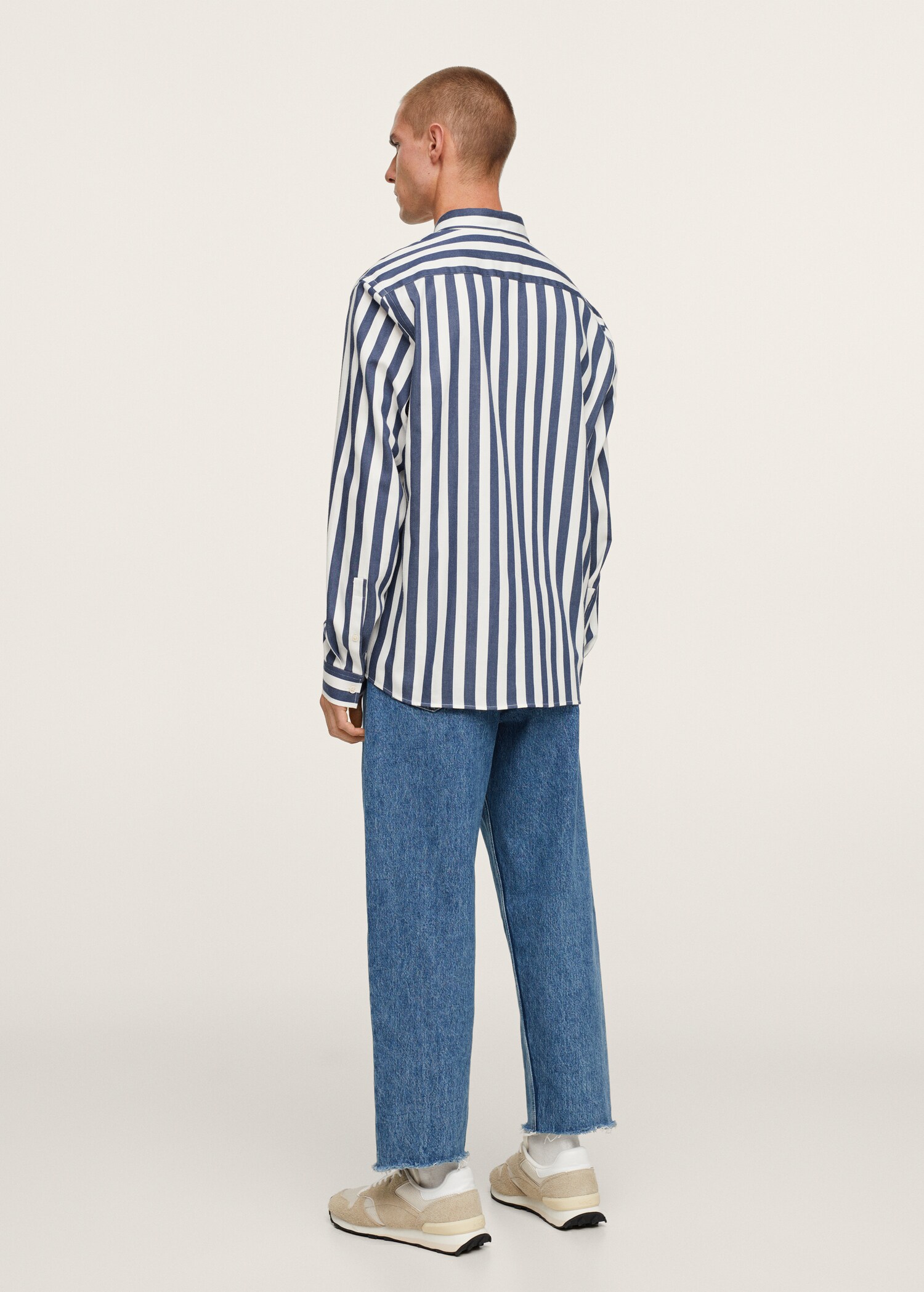 Camisa vestir algodón rayas - Reverso del artículo