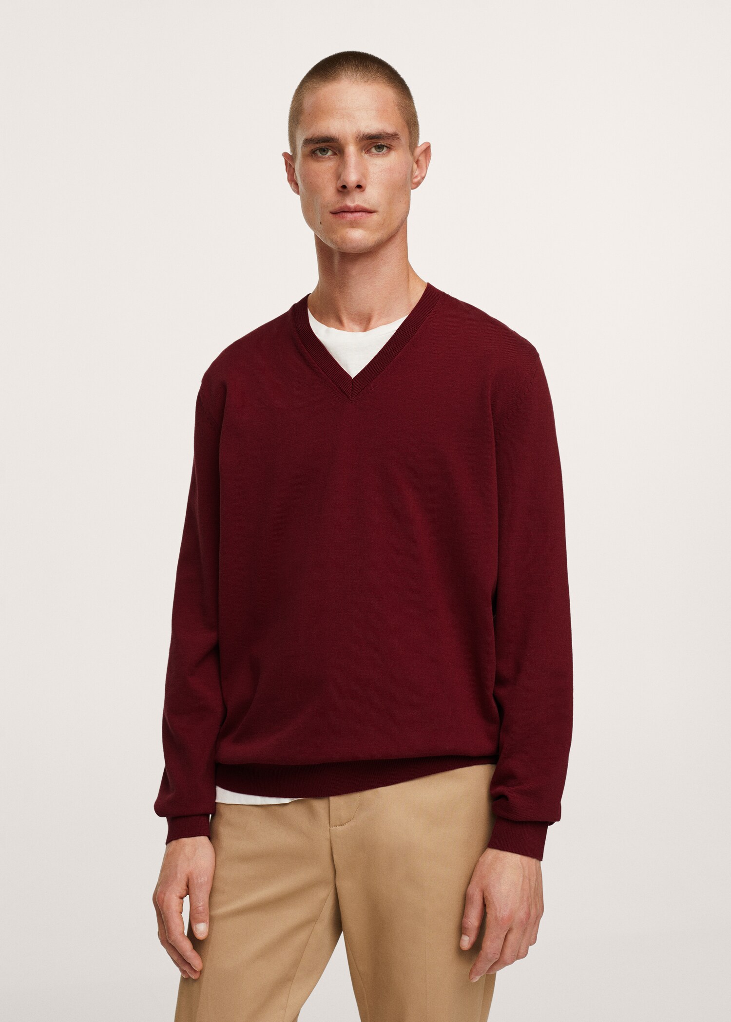 Thermoregulating V-neck sweater - Medium plane