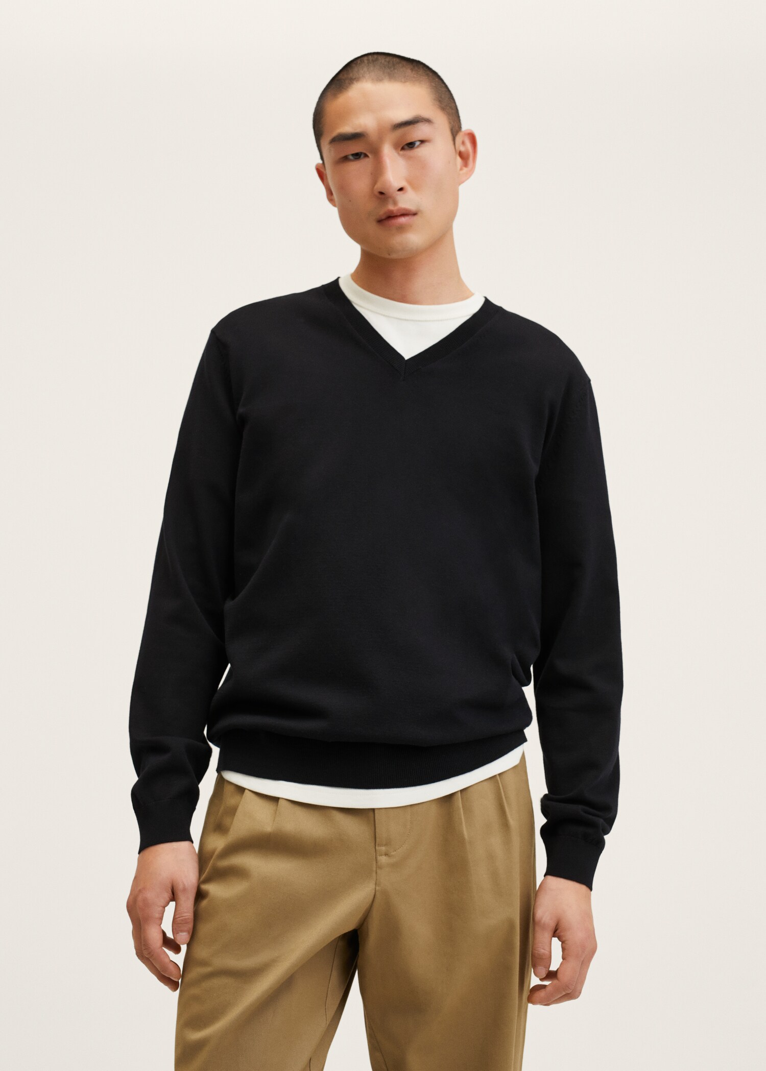 Thermoregulating V-neck sweater - Medium plane