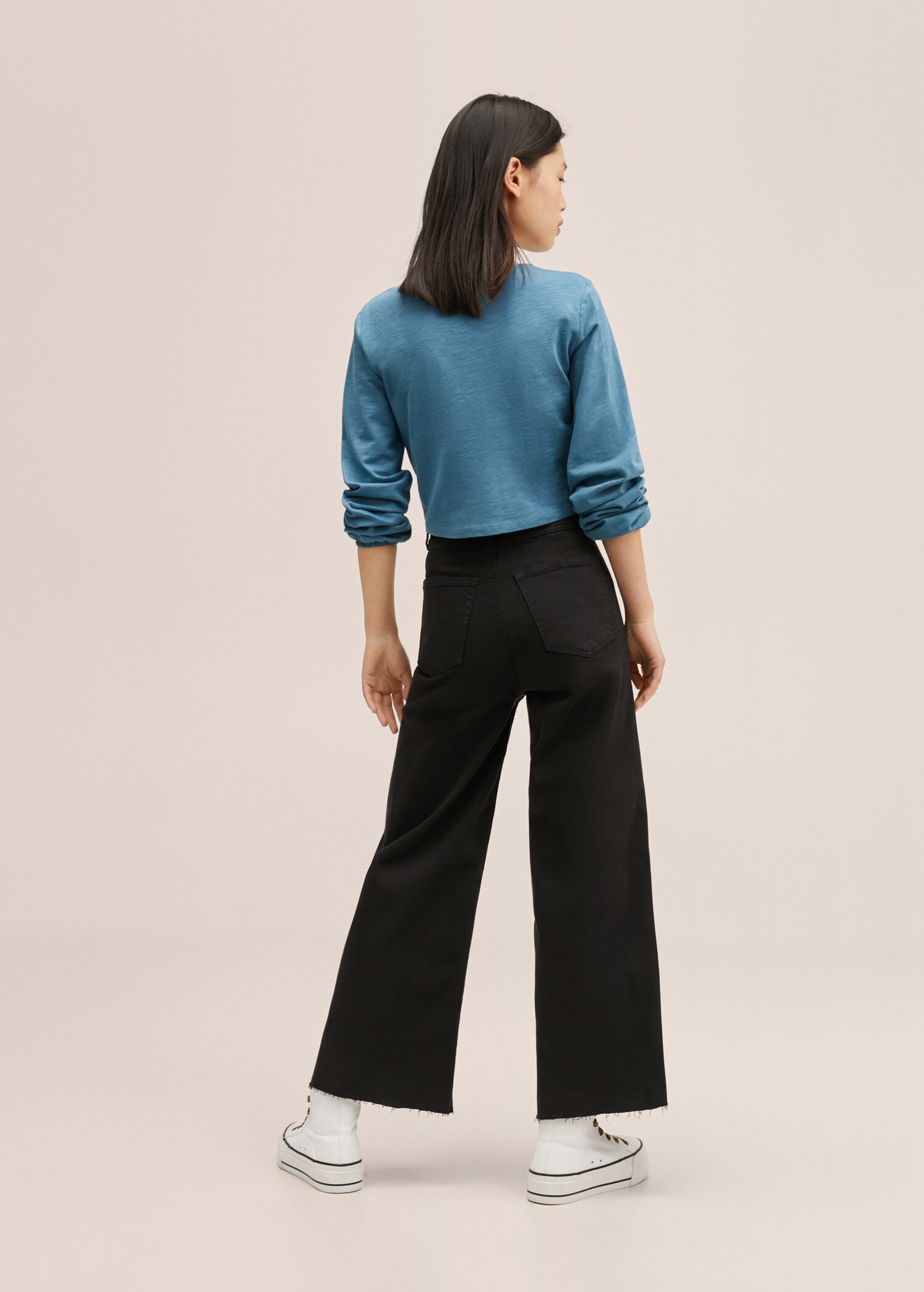 Cropped wide-leg jeans - Reverse of the article