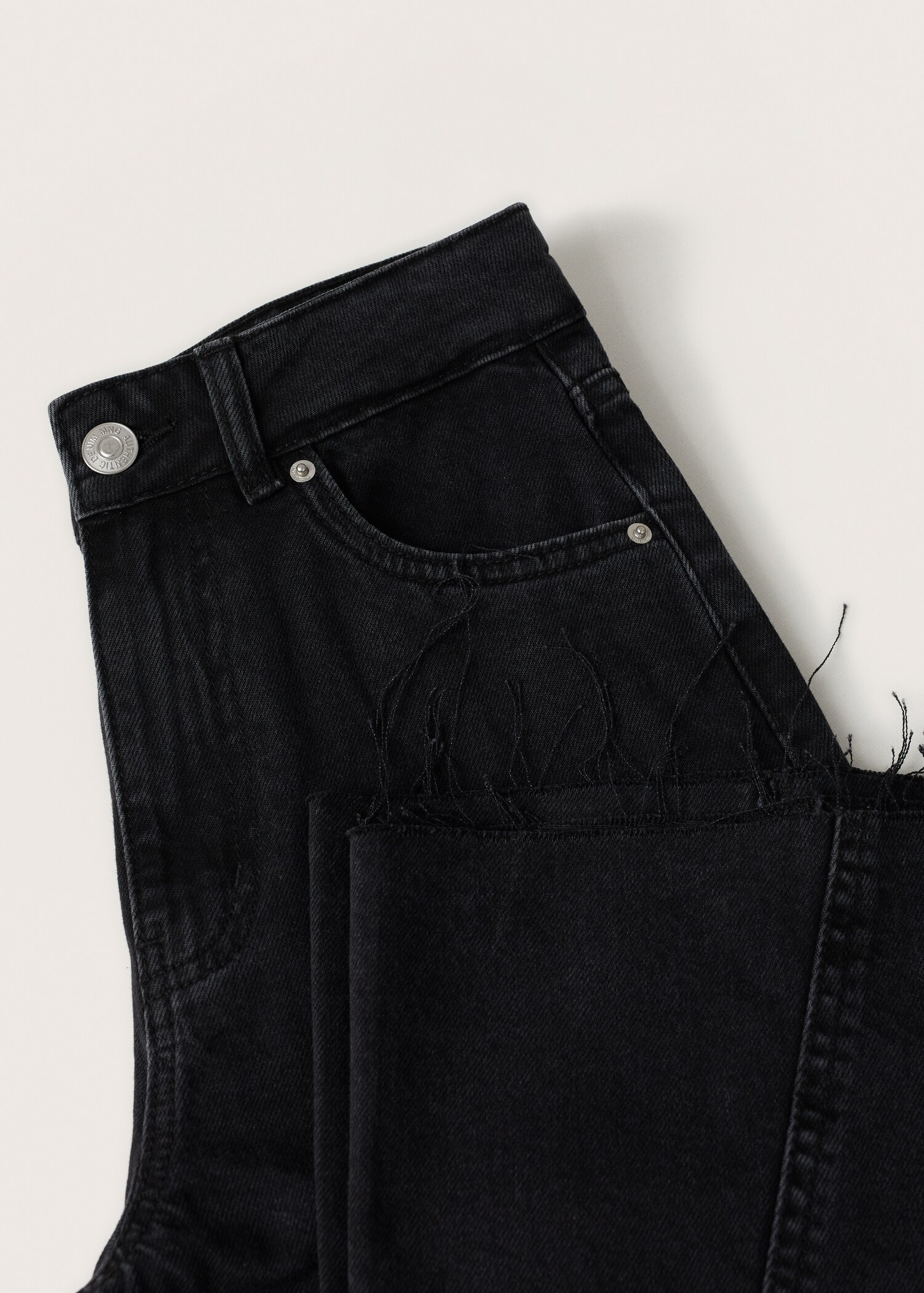 Frayed hem culotte jeans - Details of the article 8