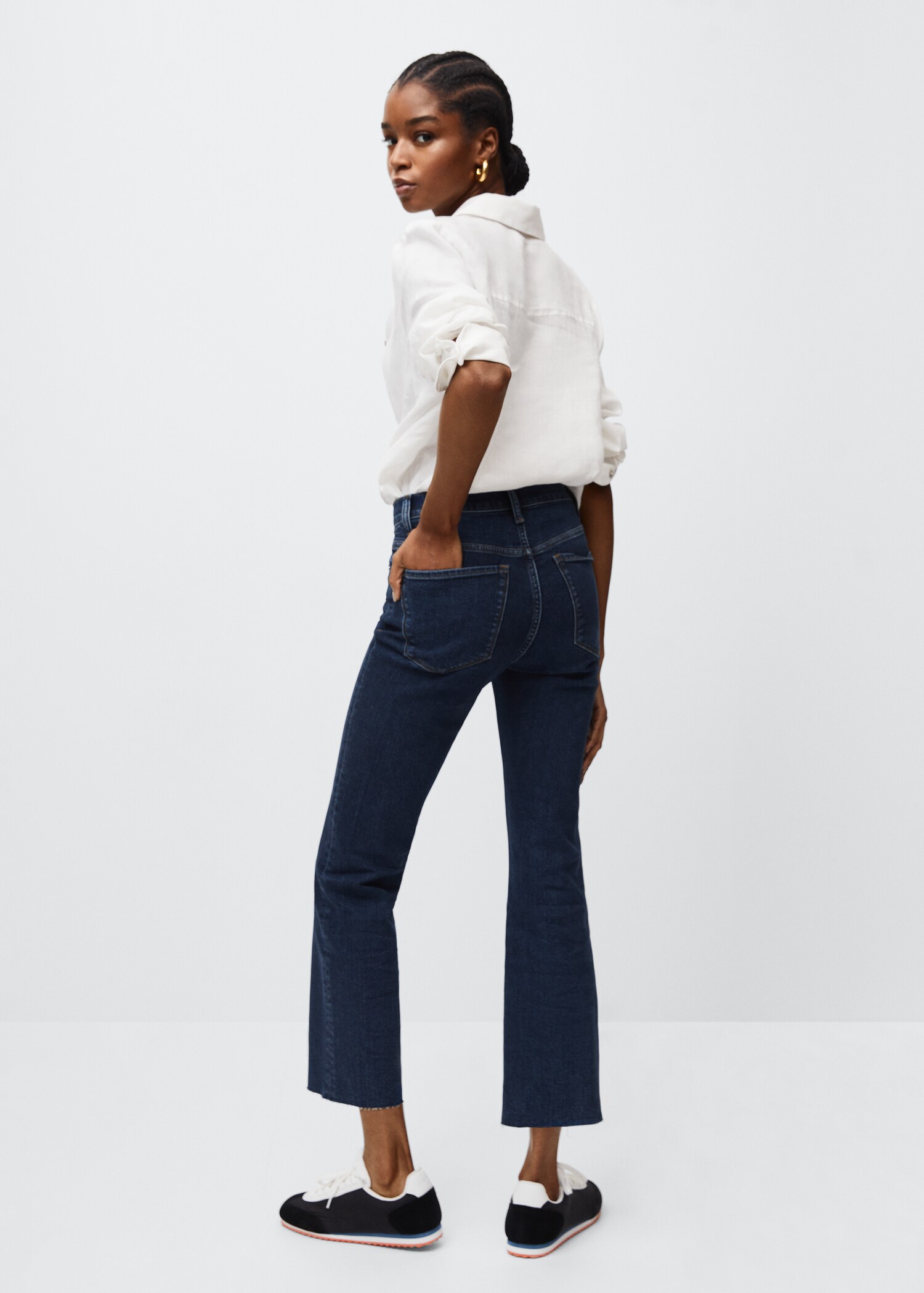 Jeans bootcut tiro alto - Reverso del artículo