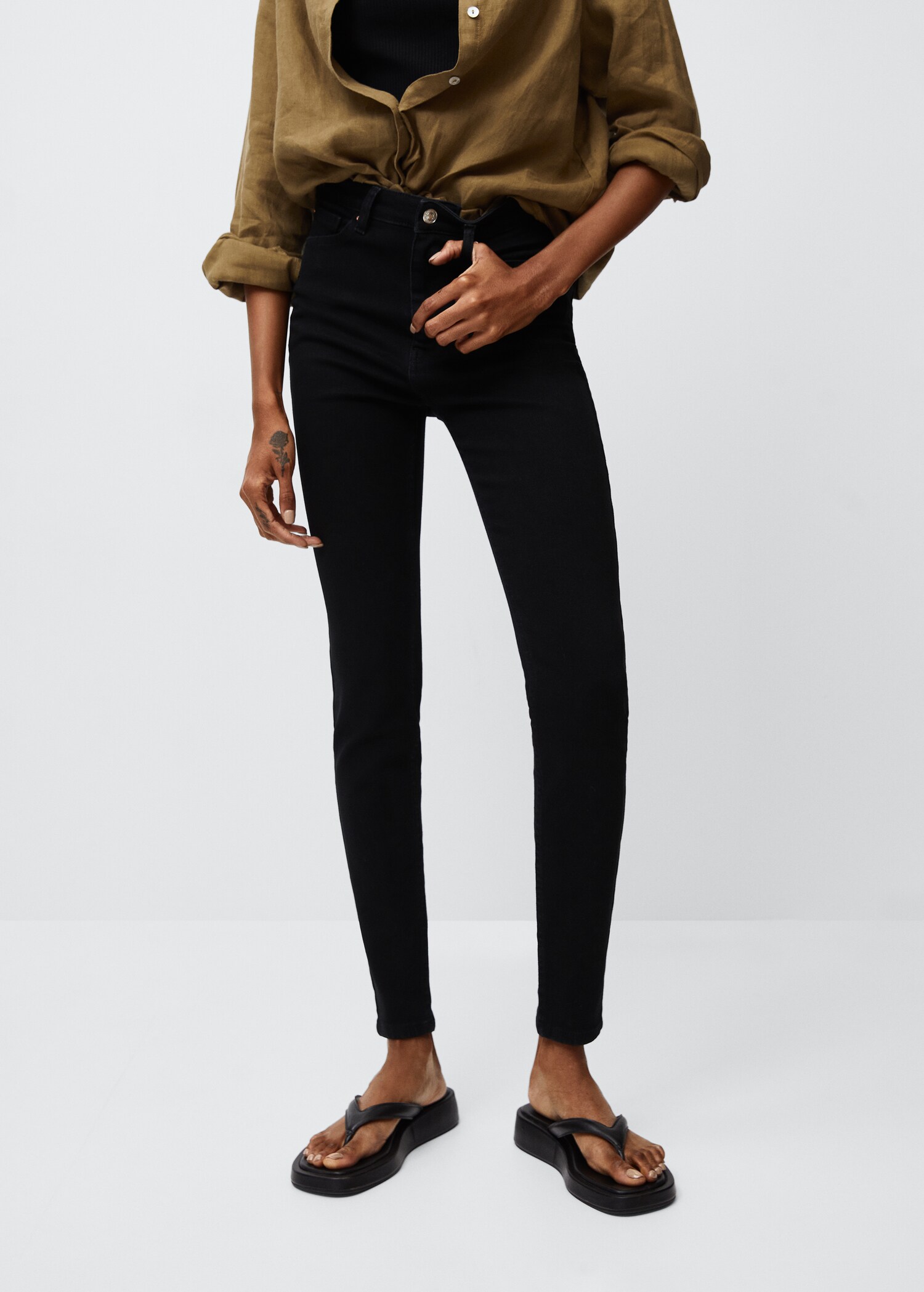 Soho high-waist skinny jeans - Medium plane