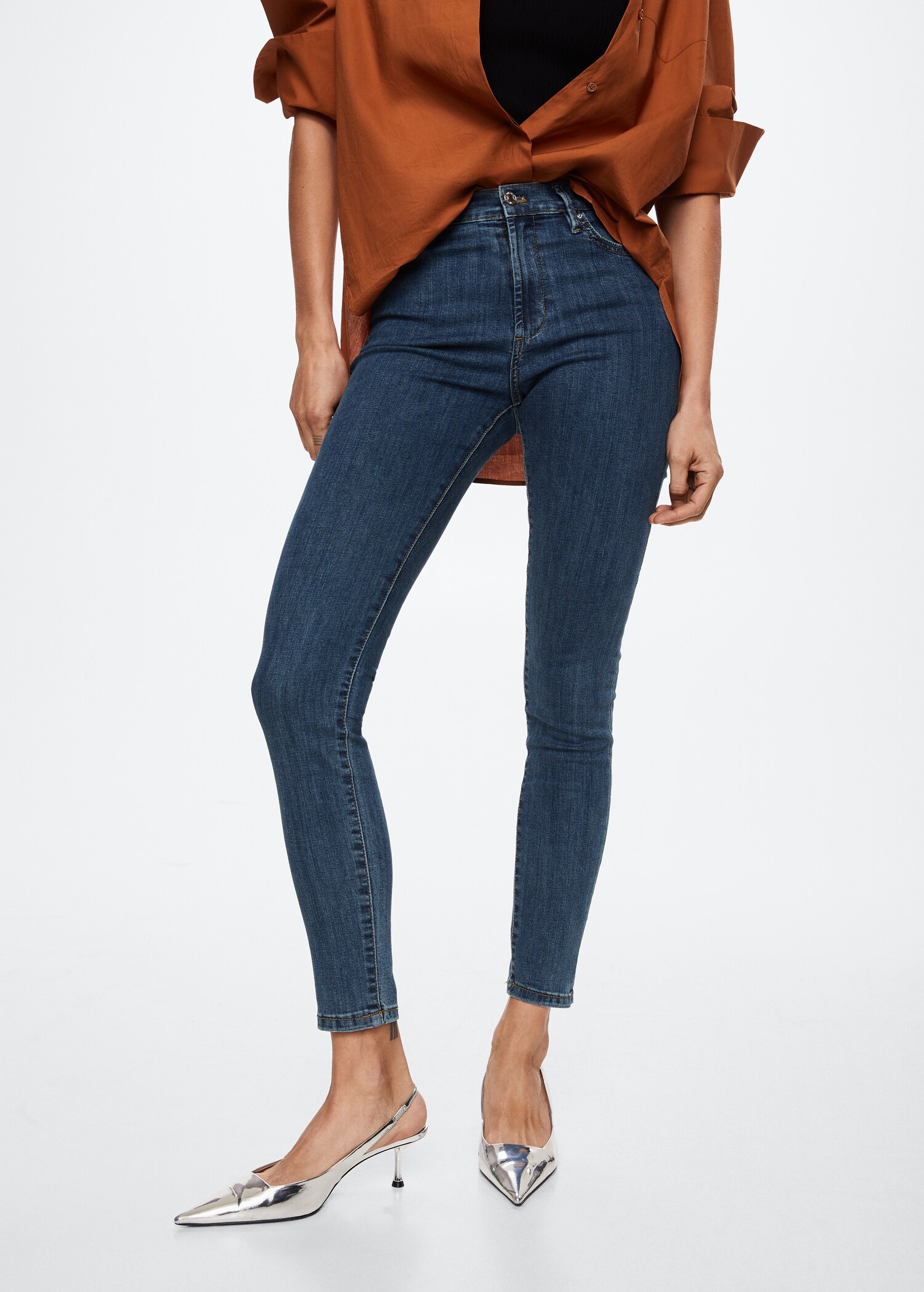 Elsa medium-waist skinny jeans - Medium plane