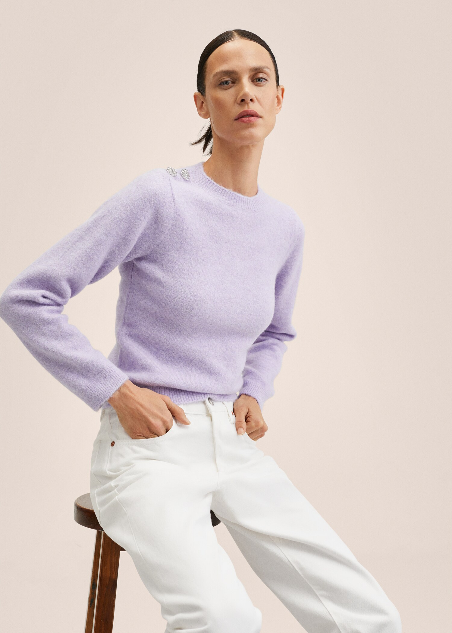 Sweater with jewel buttons  - Details of the article 2