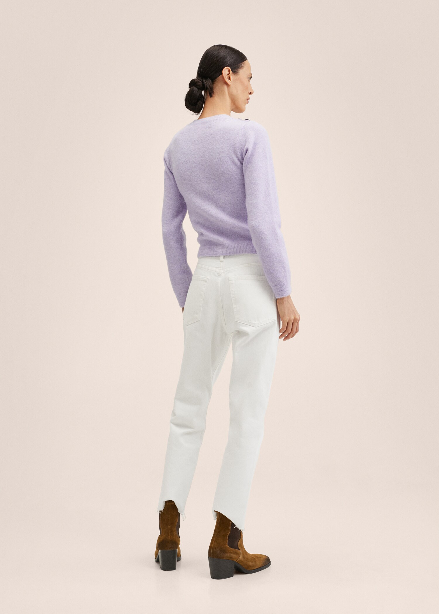 Sweater with jewel buttons  - Reverse of the article