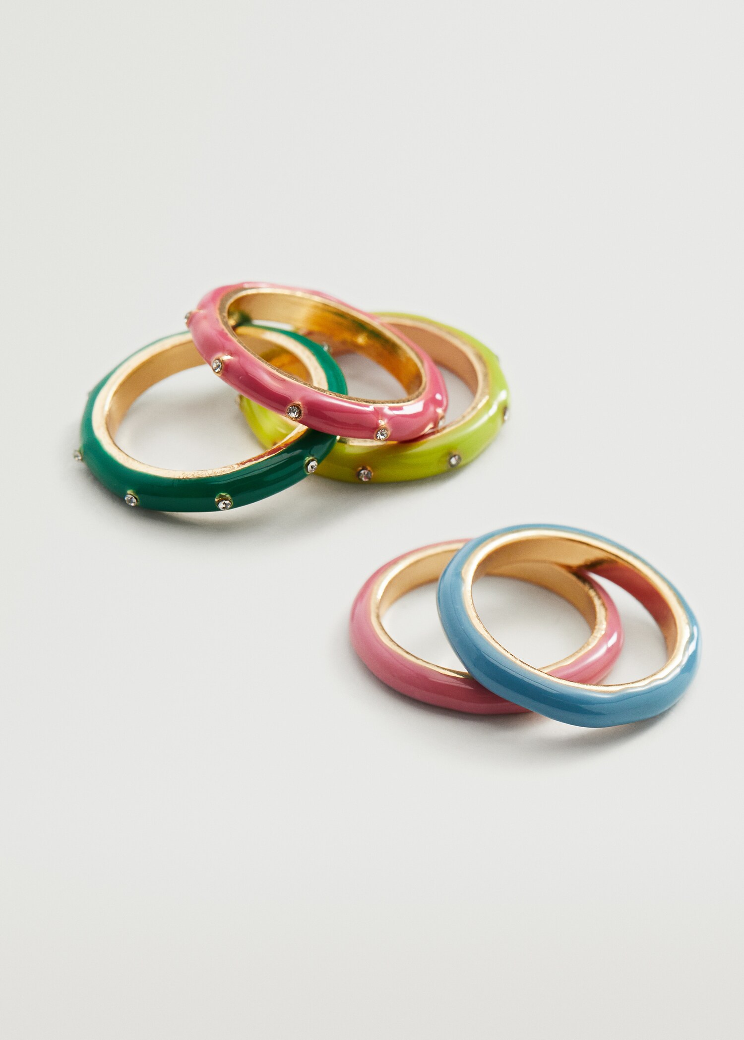 Set 5 anillos combinados - Plano medio