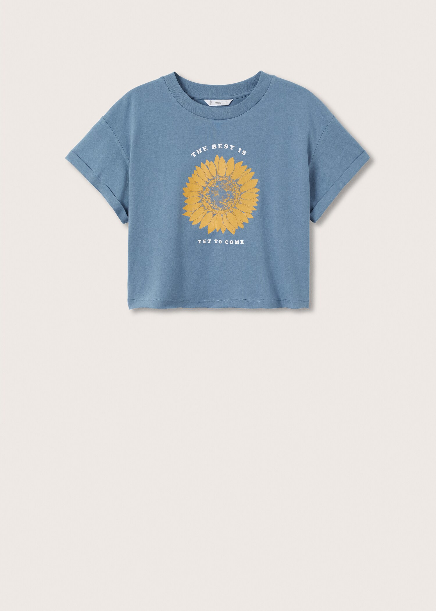 Tričko crop s potiskem - Zboží bez modelu