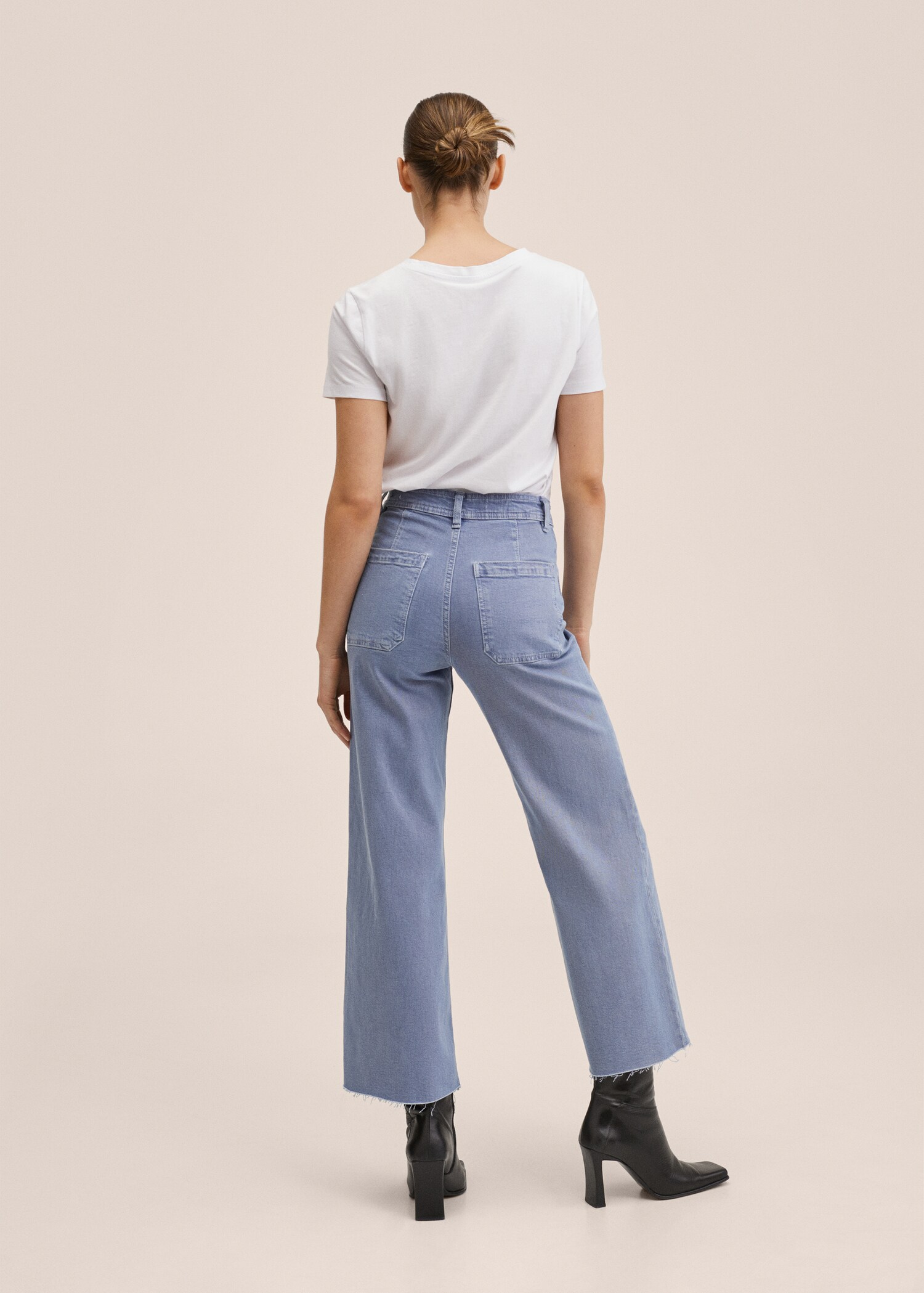 High-waist culotte jeans - Reverse of the article
