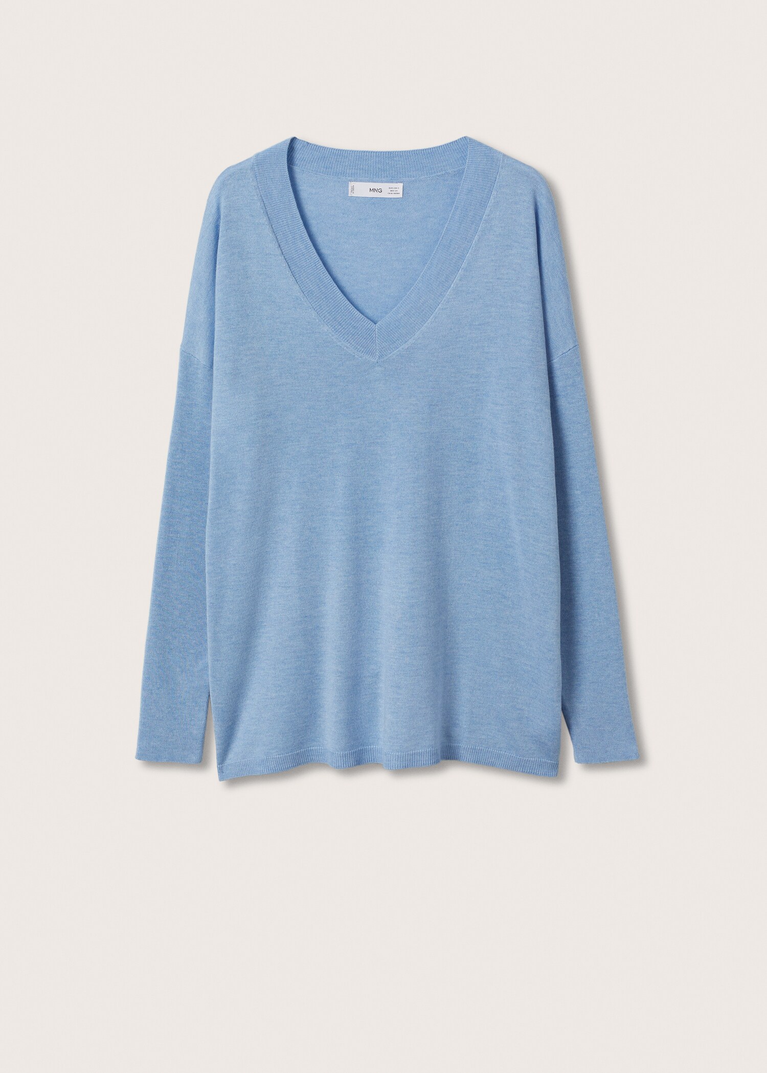 V-neckline oversize sweater - Article without model