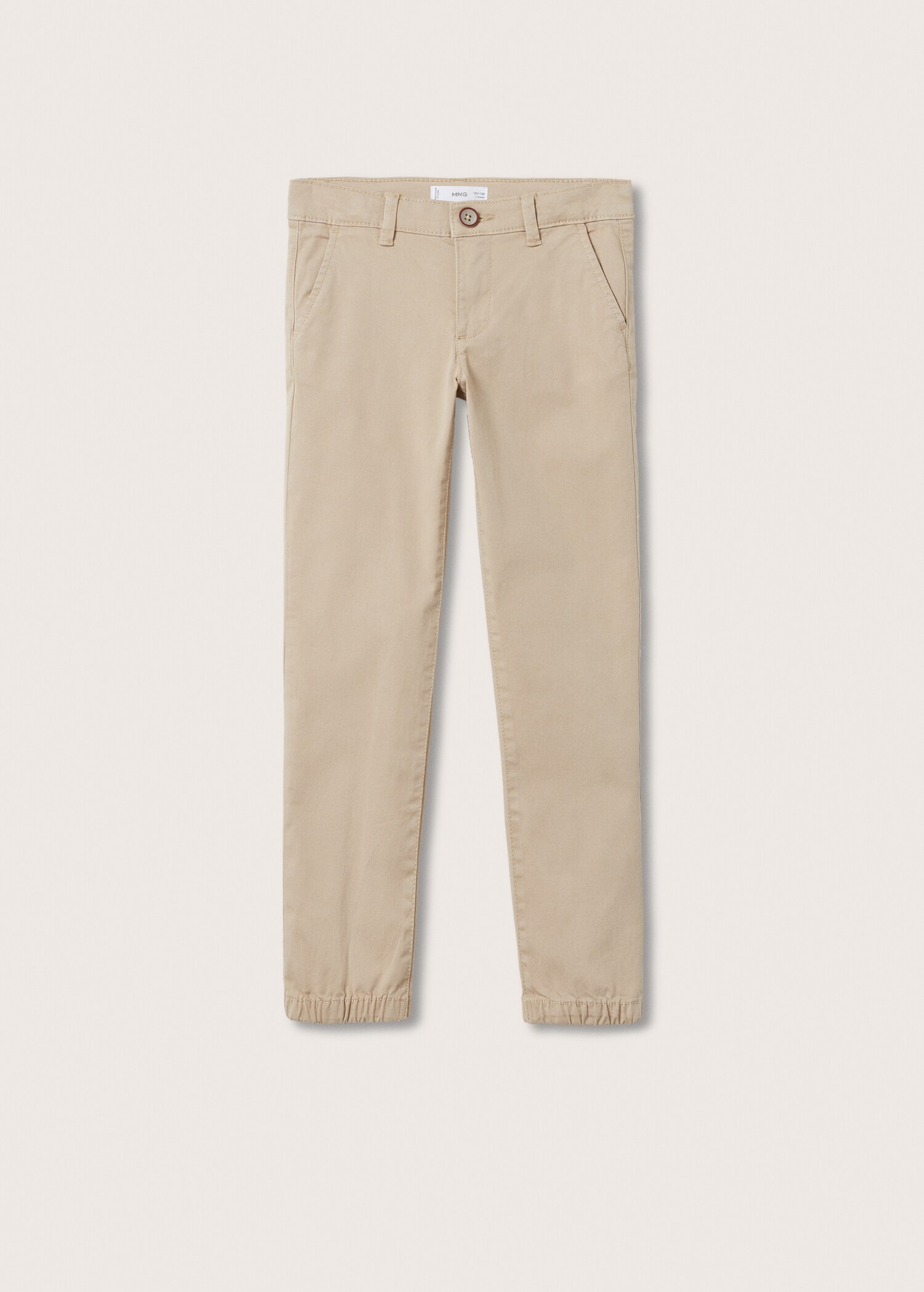 Kalhoty slim fit s pruženkou na lemu - Zboží bez modelu