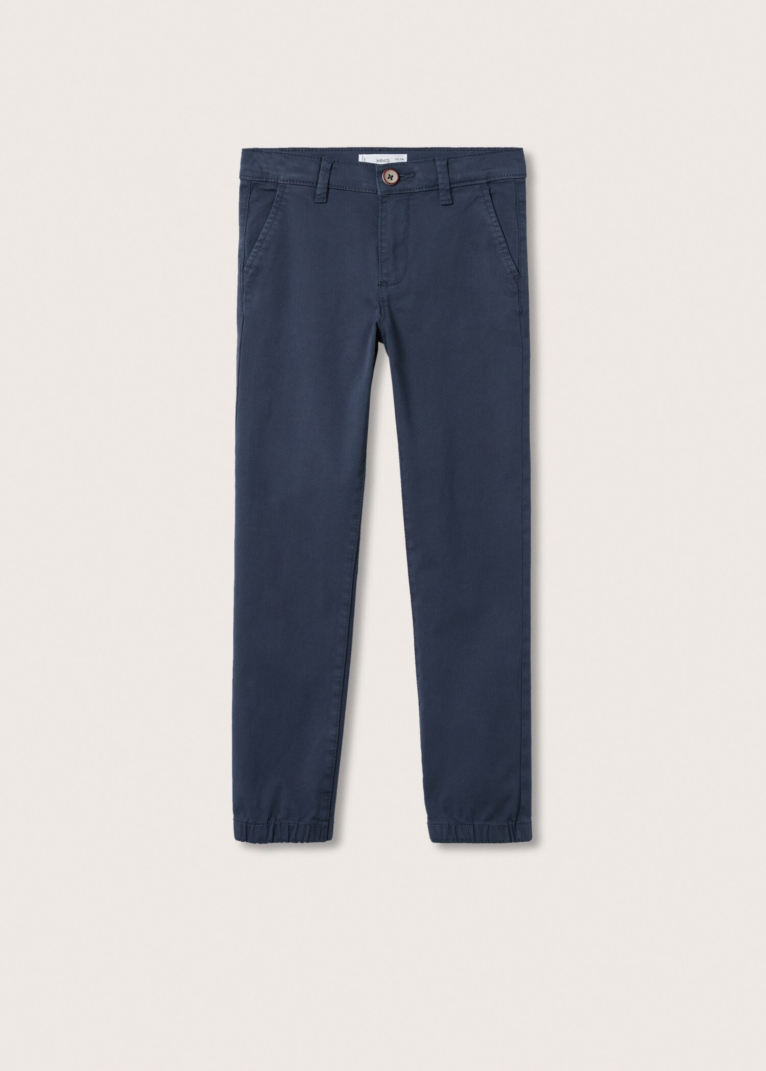 Kalhoty slim fit s pruženkou na lemu - Zboží bez modelu