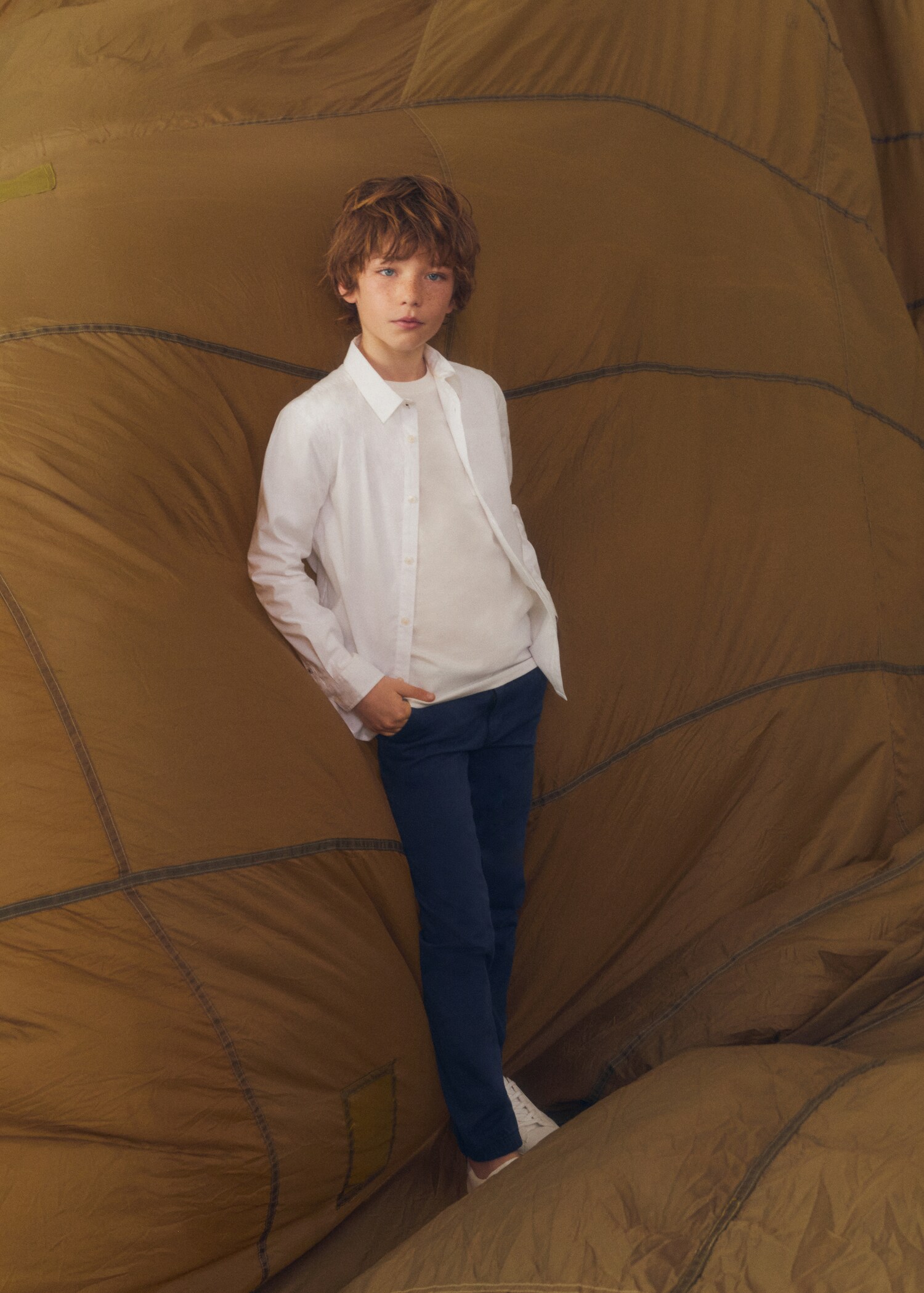 Kalhoty slim fit s pruženkou na lemu - Detail zboží 5