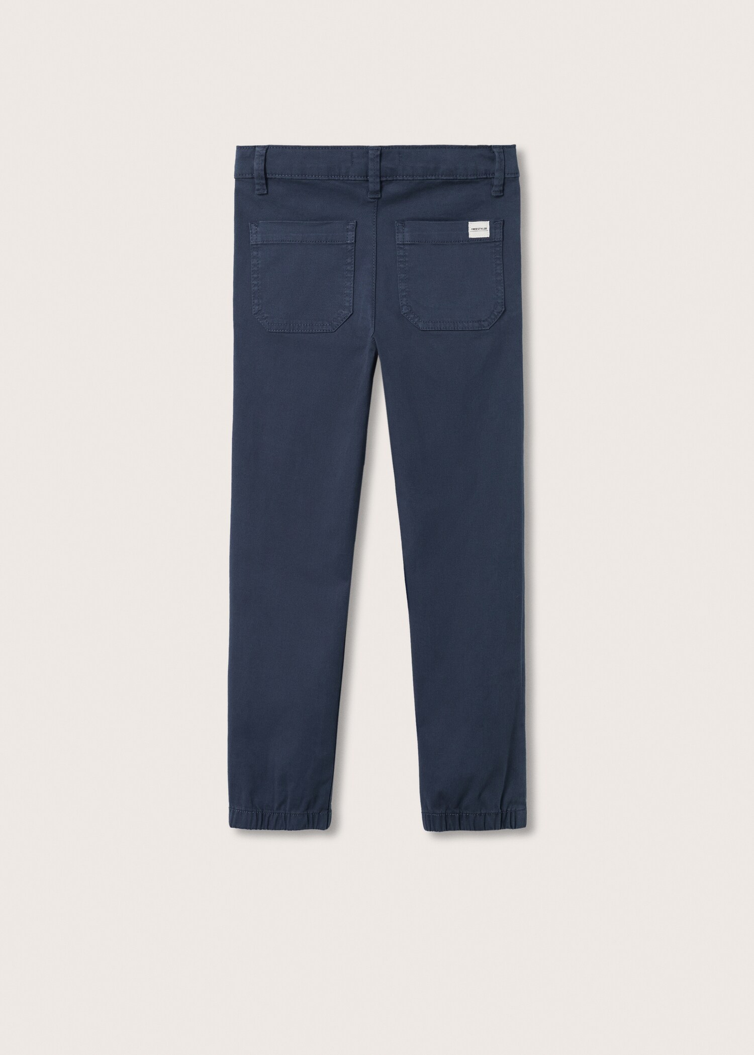 Kalhoty slim fit s pruženkou na lemu - Zadní strana zboží