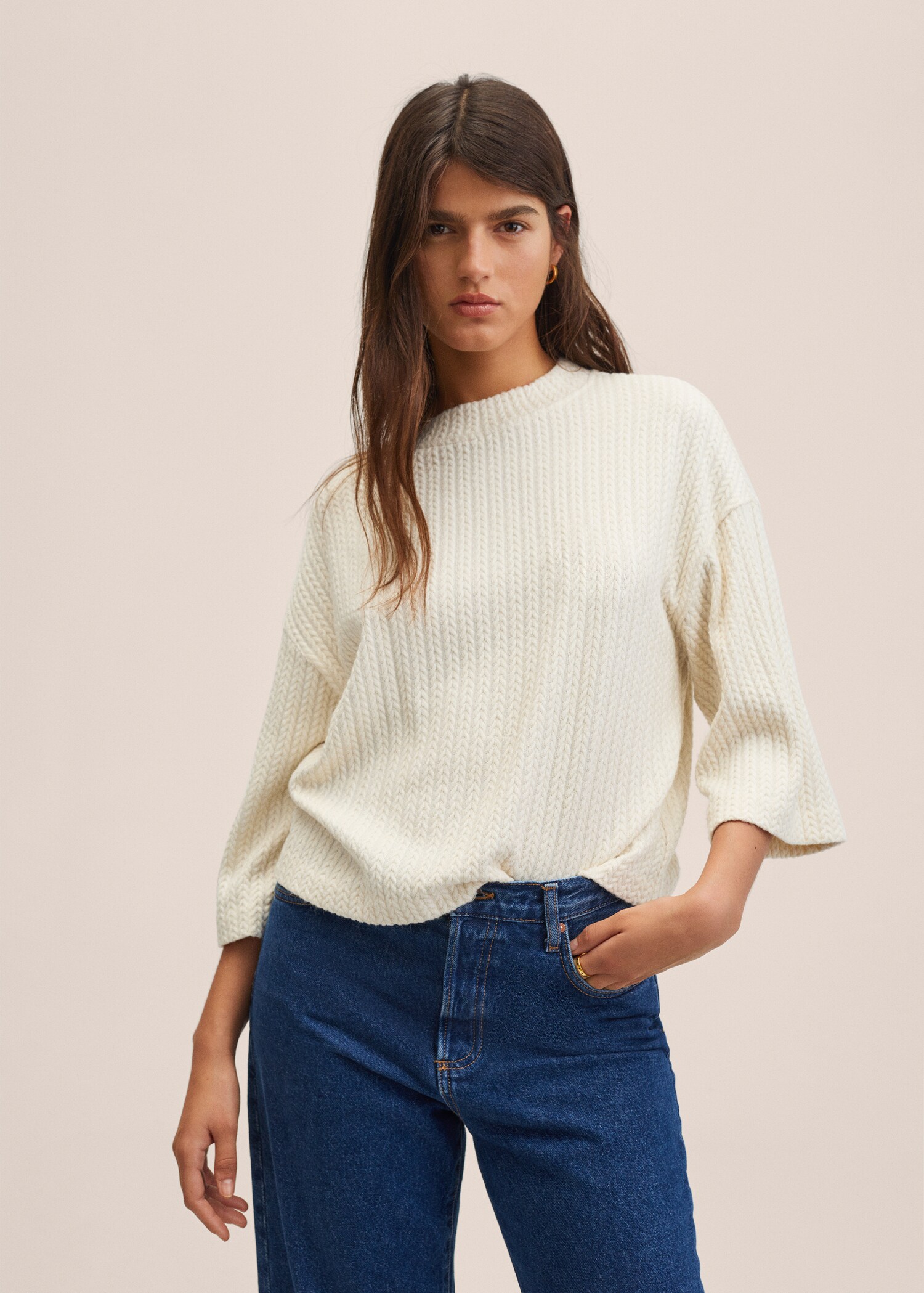 Jersey punto trenzas - Plano medio