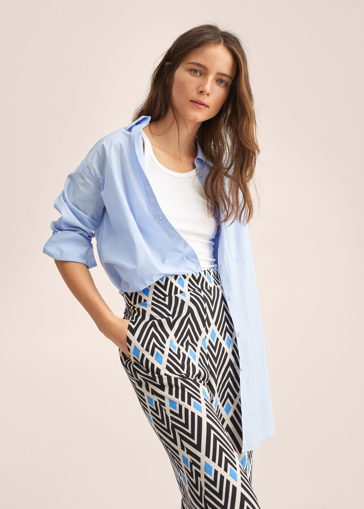 Pantalón estampado geométrico - Detalle del artículo 1