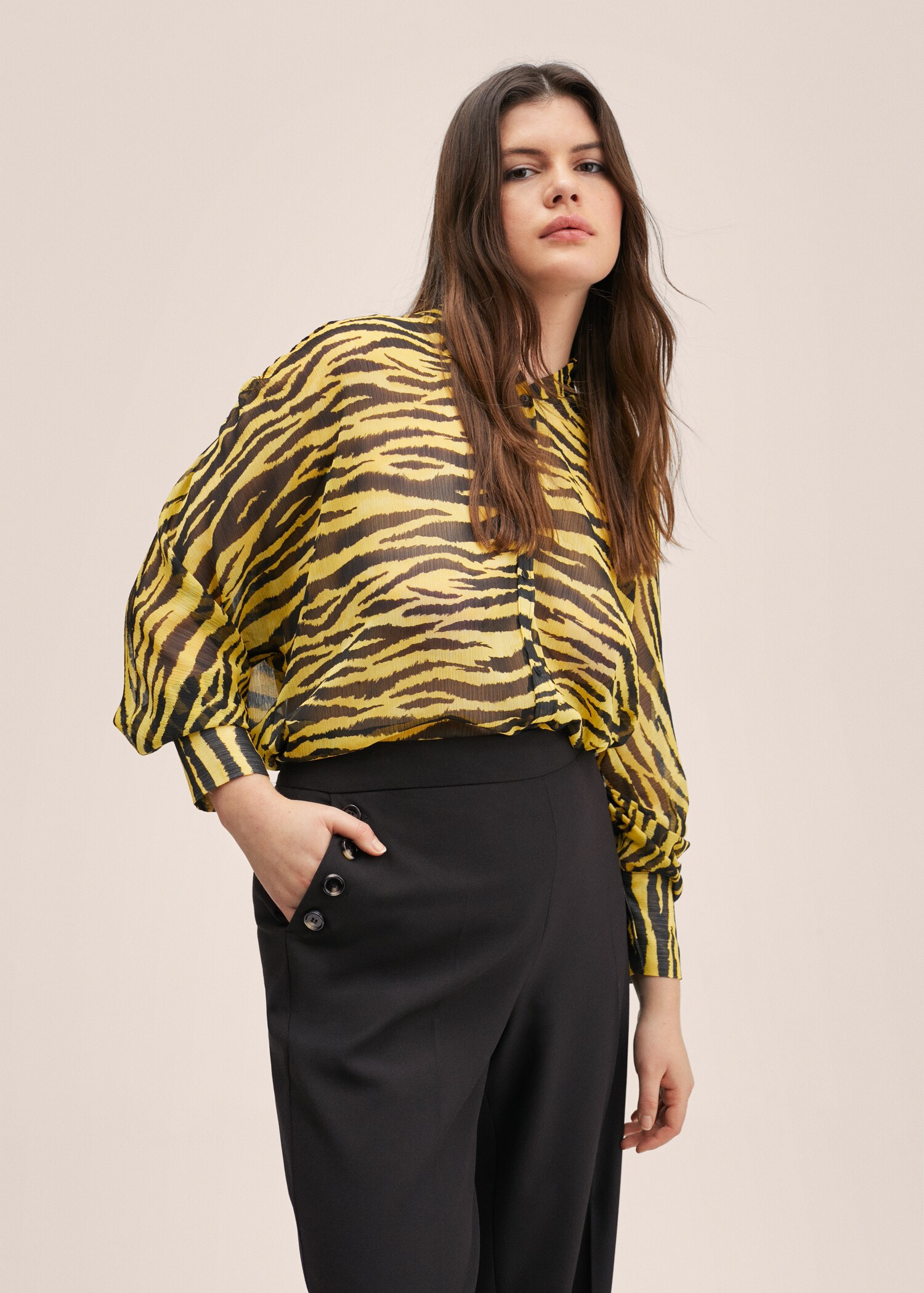 Wideleg trousers with pockets - Details of the article 5