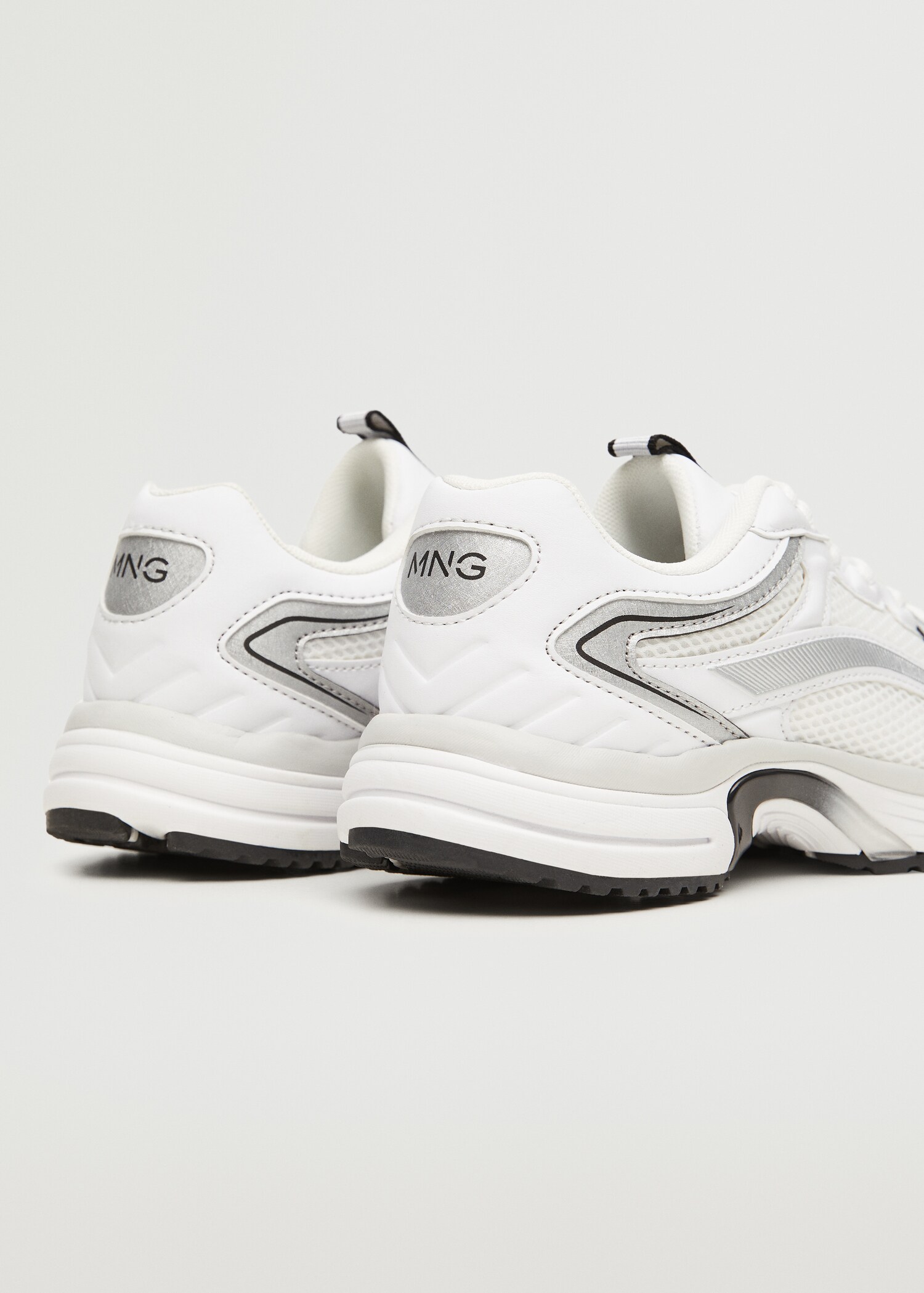 Lace-up mixed sneakers - Details of the article 2