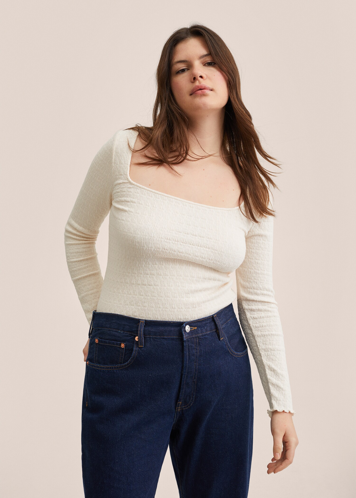 T-shirt coton texturé - Détail de l'article 4