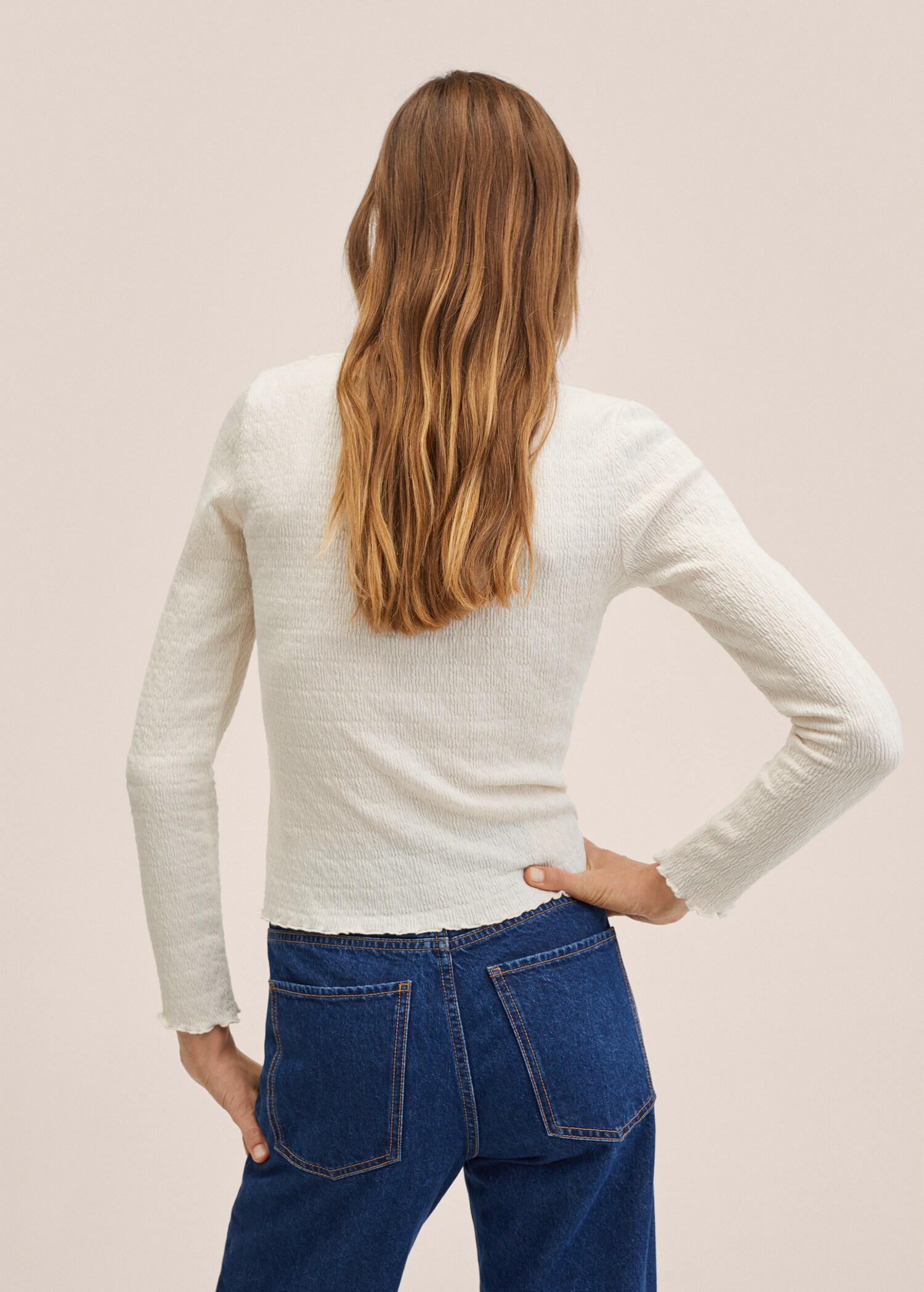 T-shirt coton texturé - Verso de l’article
