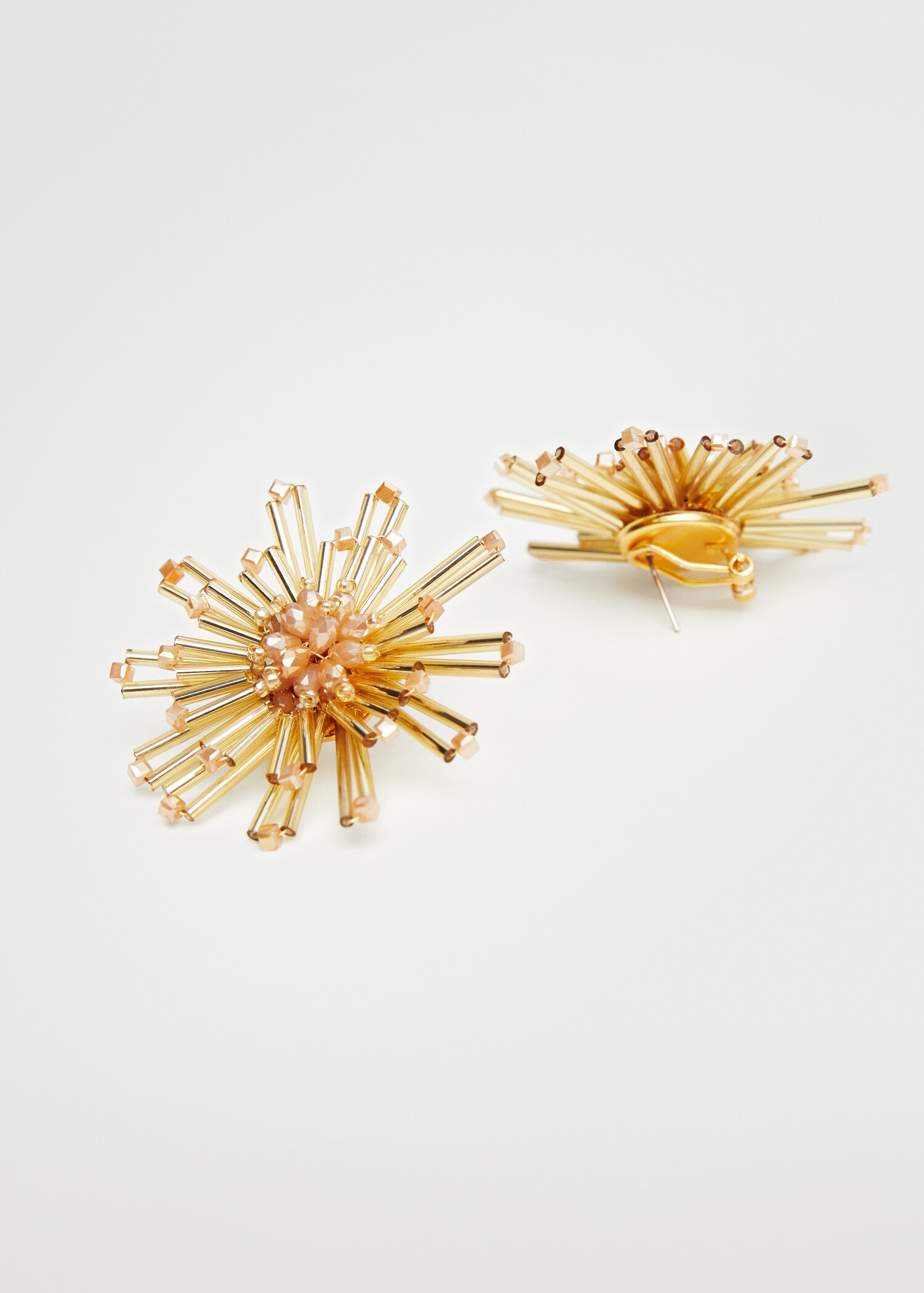 Pendientes abalorios cristales - Plano medio