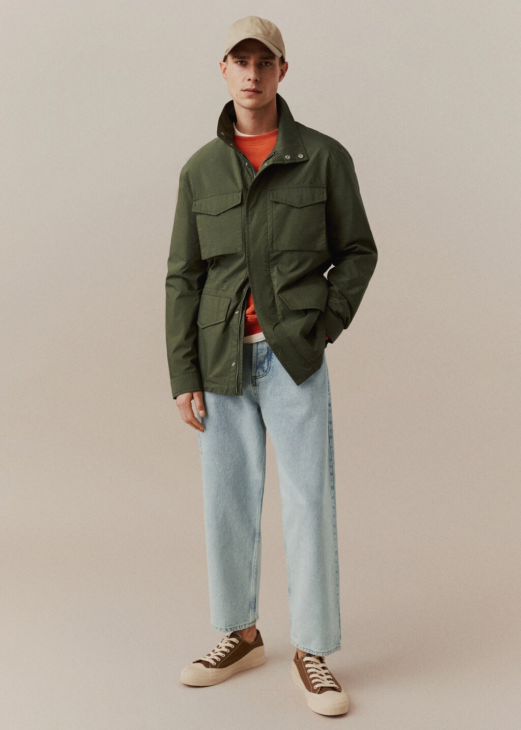 Pockets cotton parka