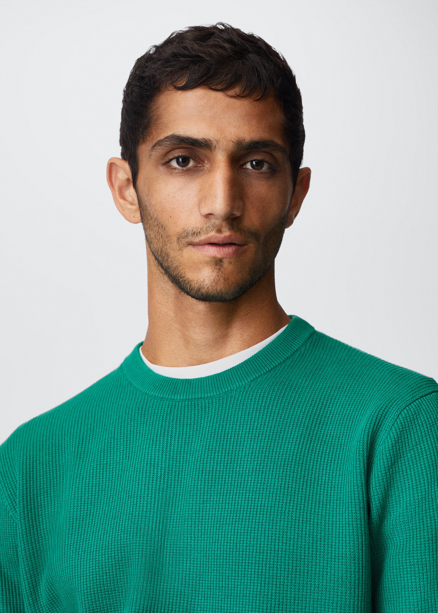Strukturierter Baumwollpullover - Detail des Artikels 1