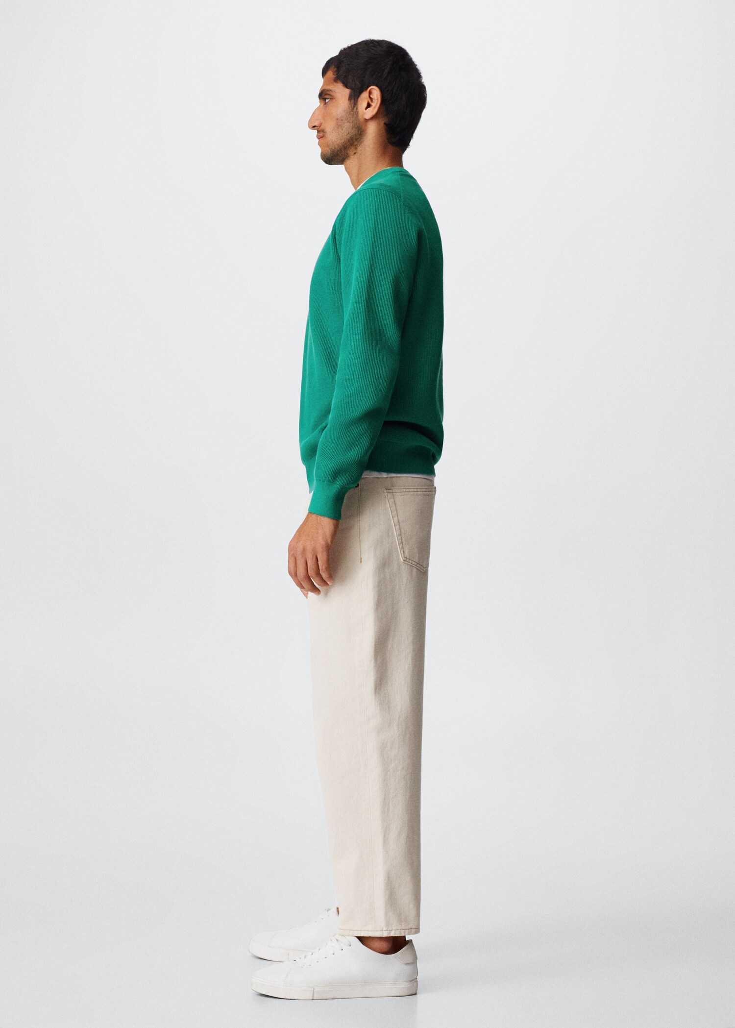 Strukturierter Baumwollpullover - Detail des Artikels 2