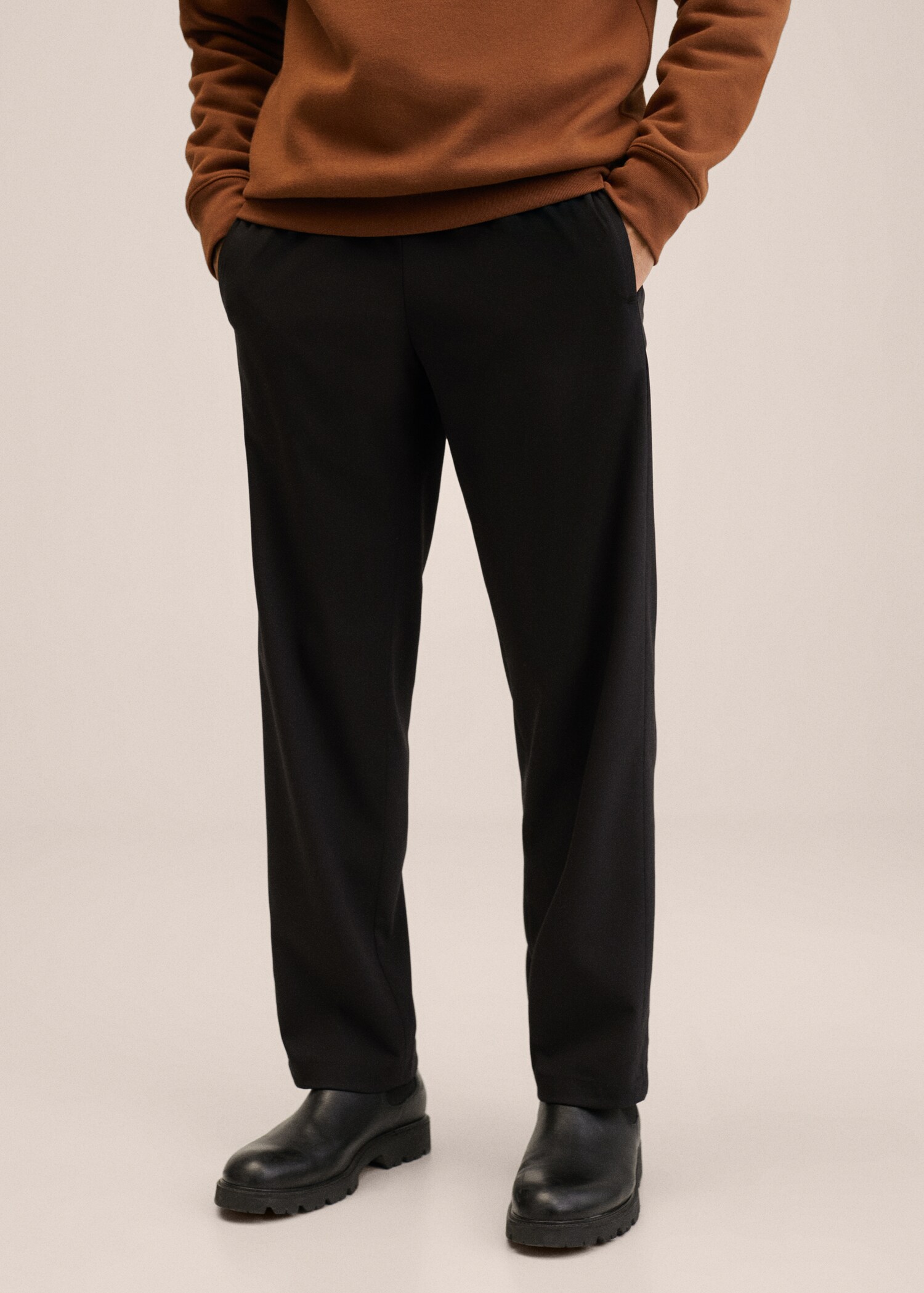 Crease-resistant slim-fit trousers - Medium plane
