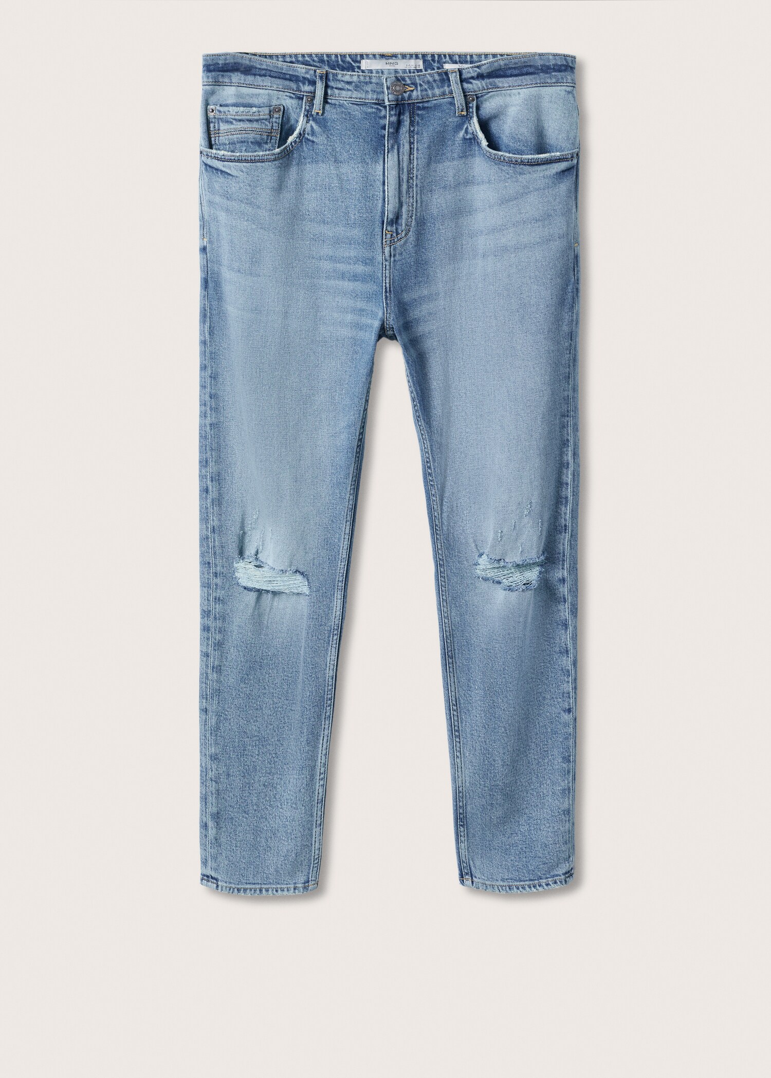 Ripped tapered-fit jeans - Article without model