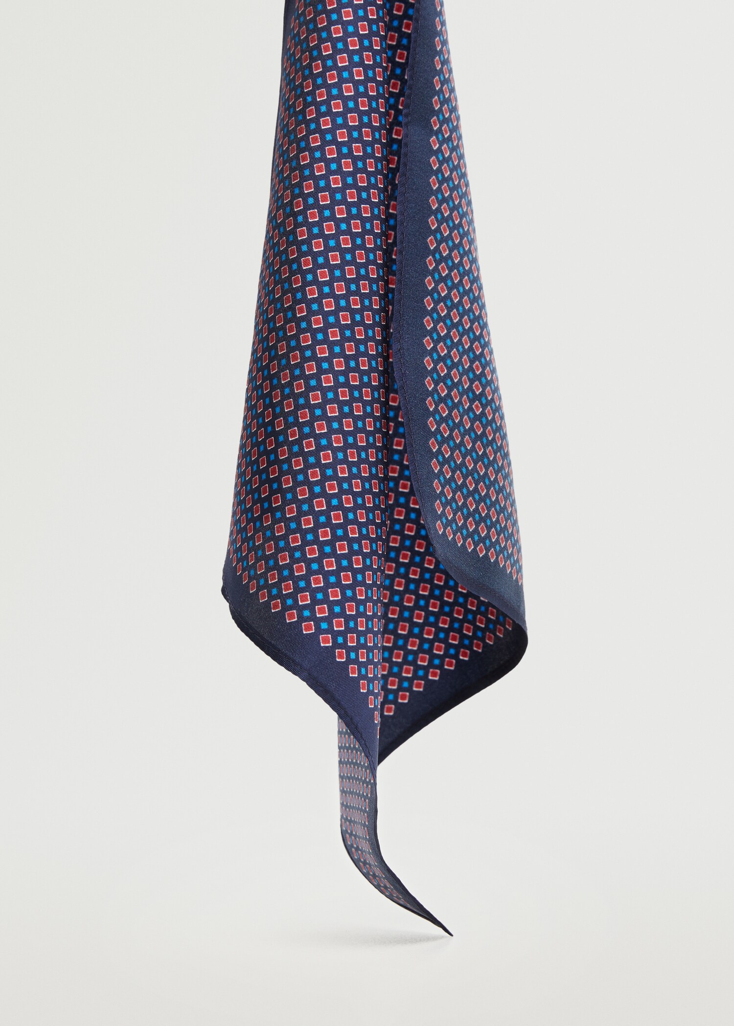 Printed silk pocket square - Medium plane