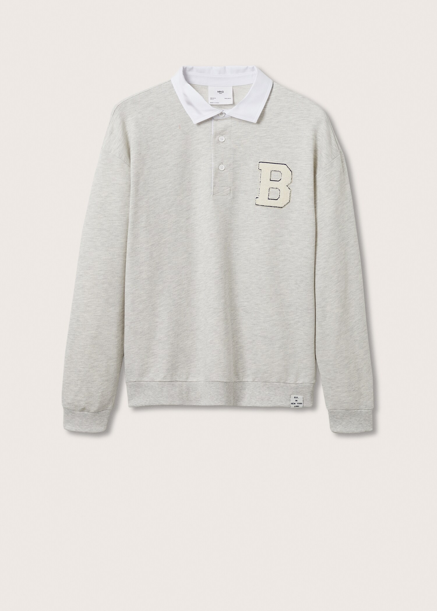 Cotton polo shirt with patch - Article without model