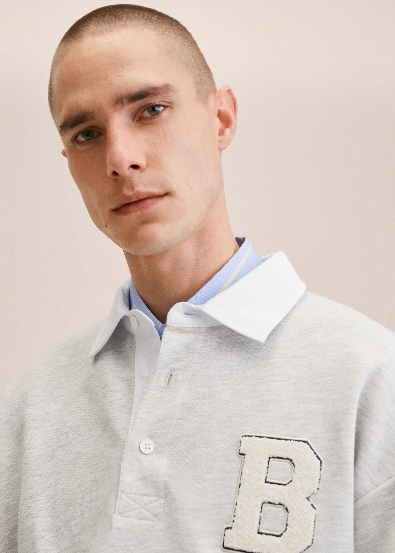 Cotton polo shirt with patch - Details of the article 1