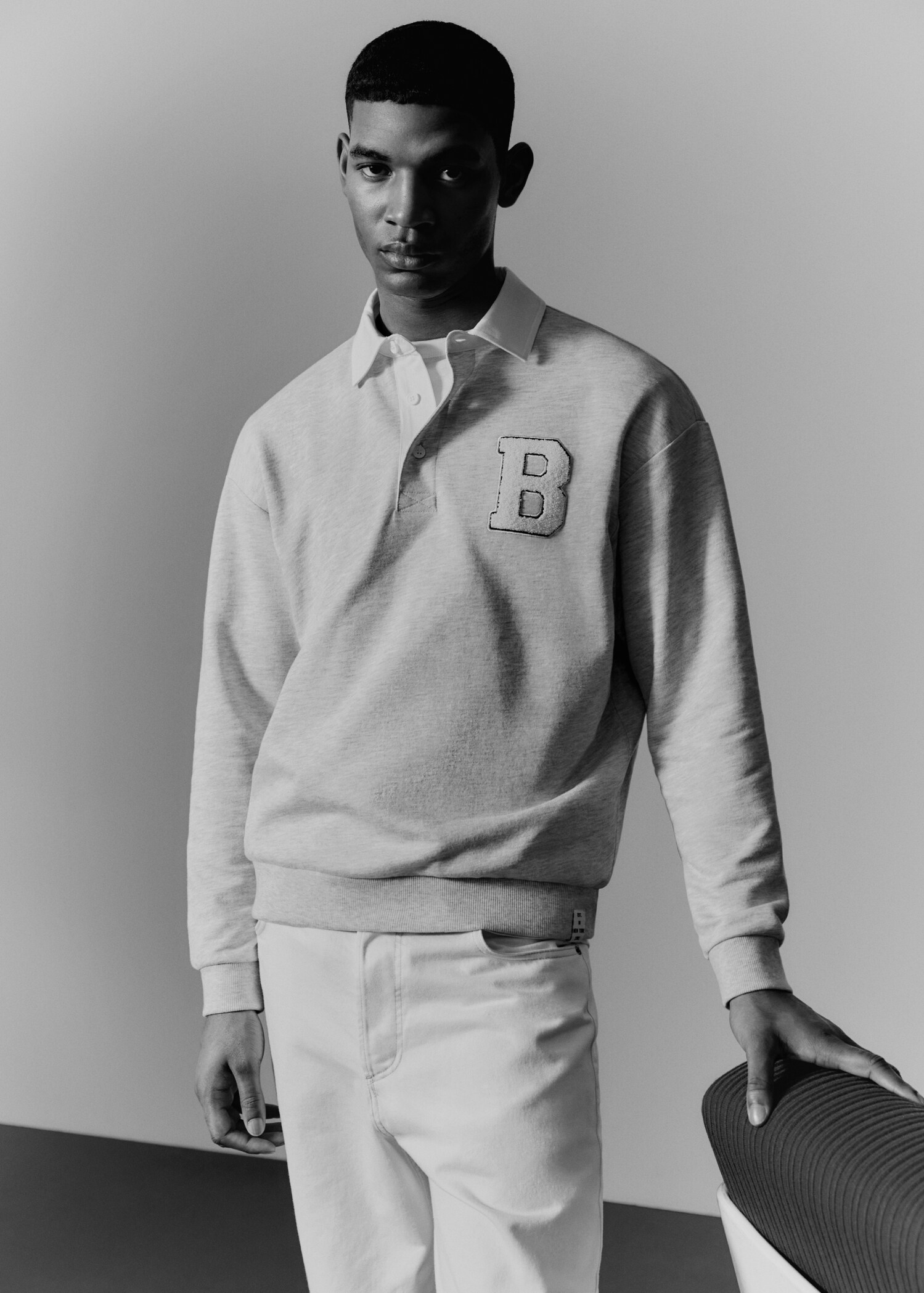 Cotton polo shirt with patch - Details of the article 5
