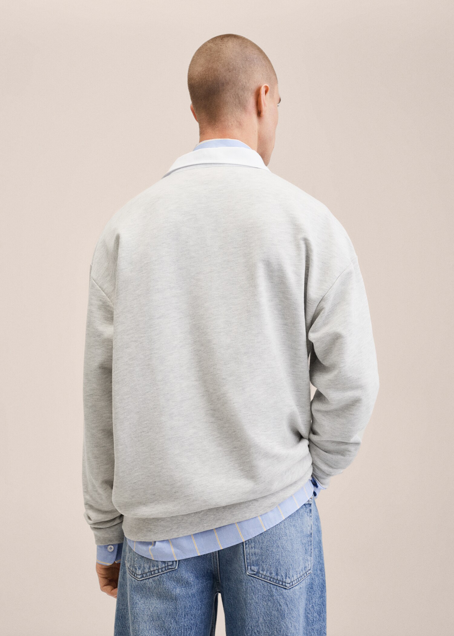 Cotton polo shirt with patch - Reverse of the article