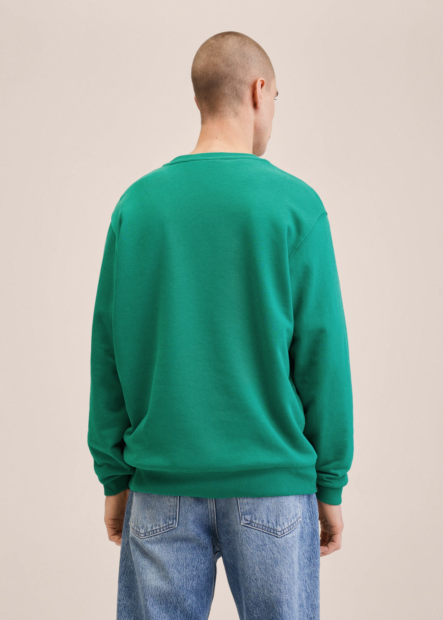 Patch cotton sweatshirt - Reverse of the article
