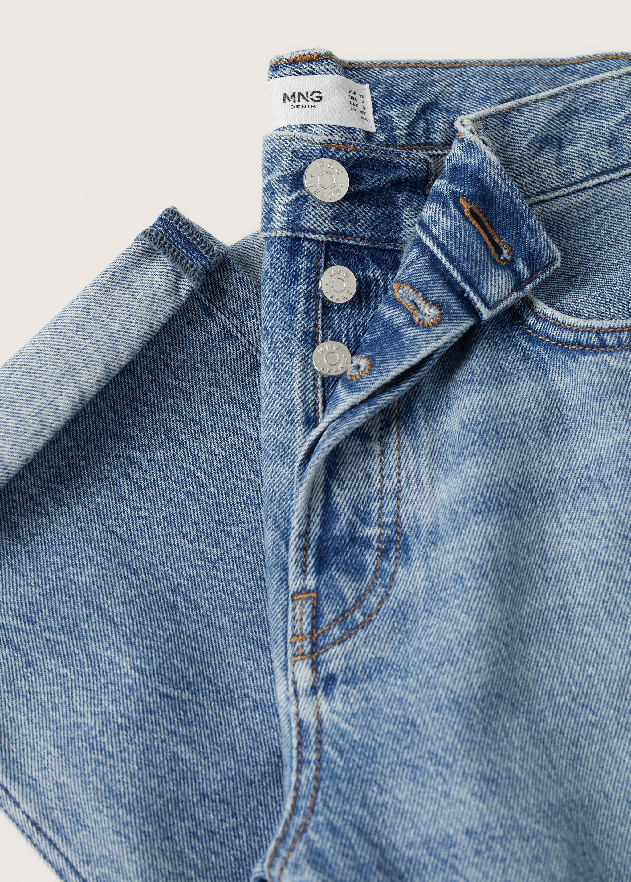 Straight low-waist jeans - Details of the article 8