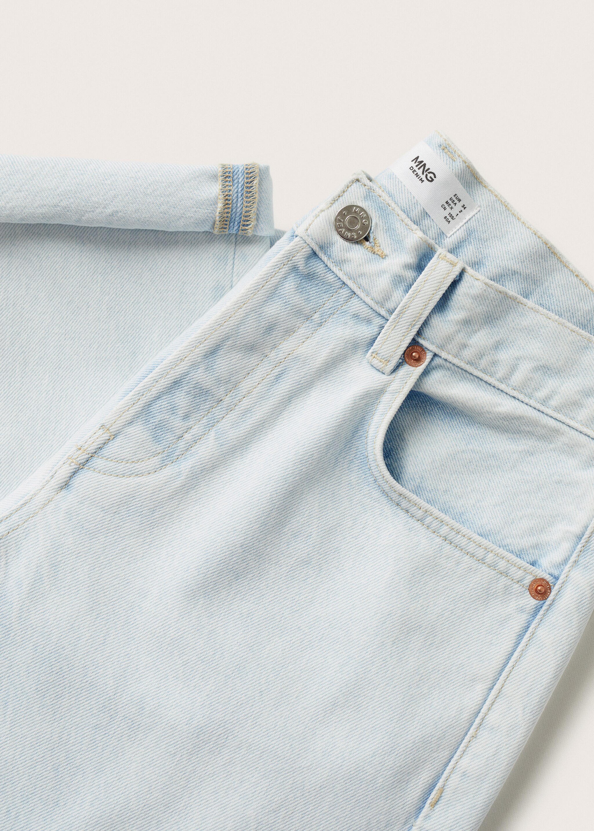 Straight low-rise jeans - Details of the article 8