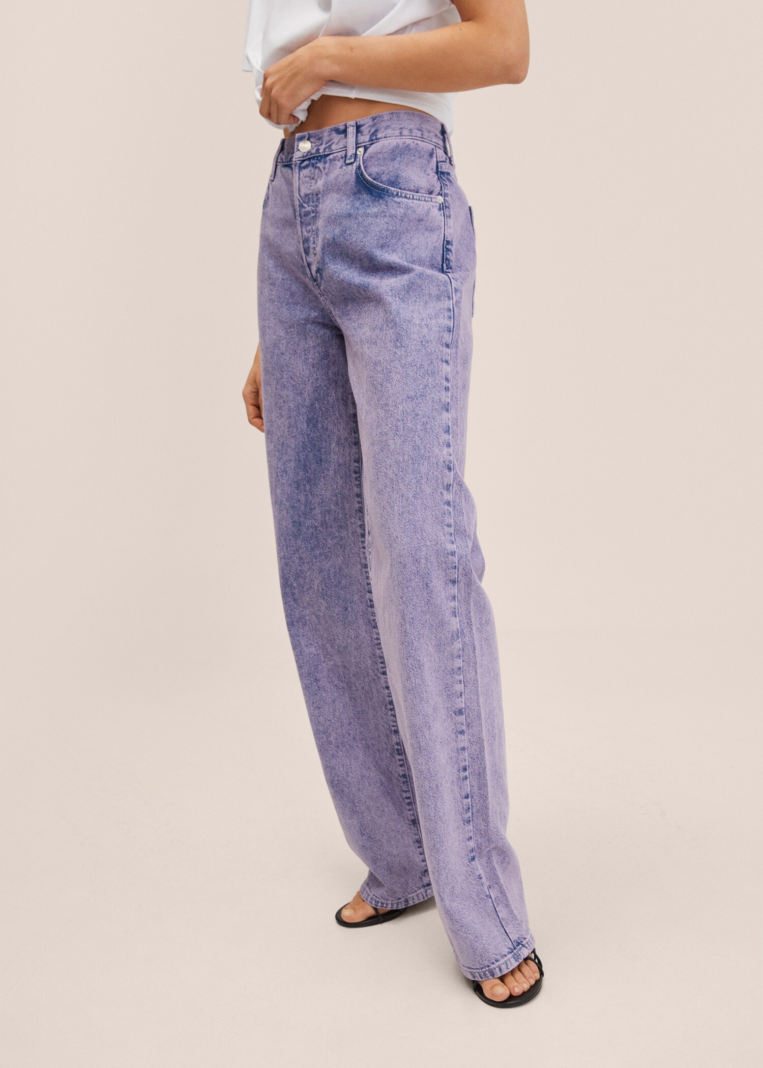 Wideleg-Jeans mit hohem Bund - Mittlere Ansicht