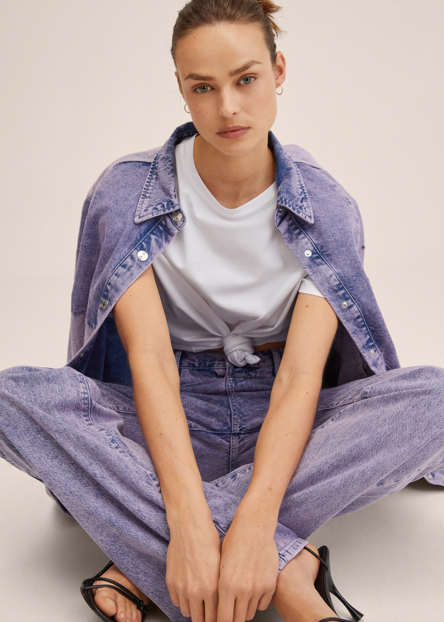 Wideleg-Jeans mit hohem Bund - Detail des Artikels 1