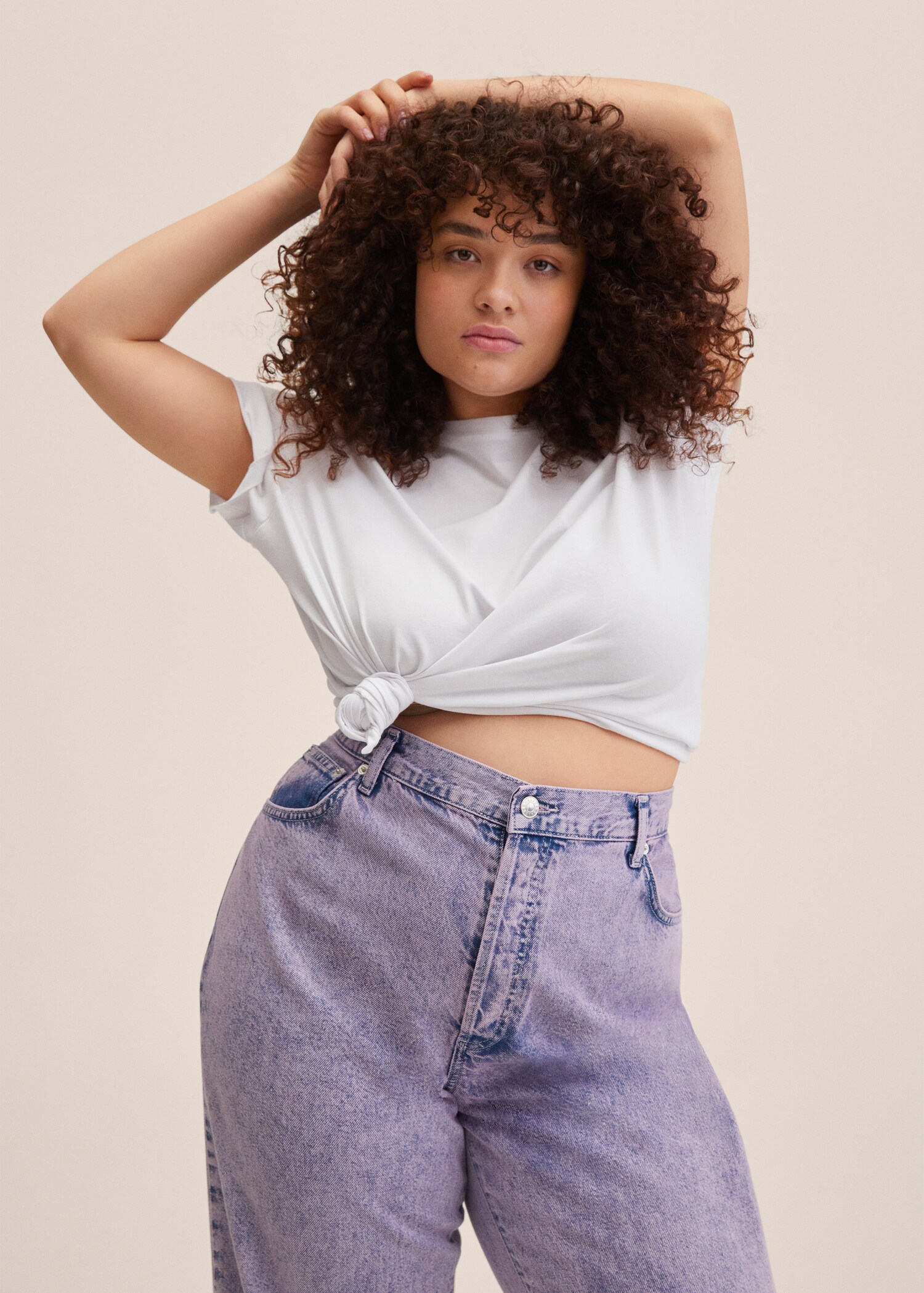 Wideleg-Jeans mit hohem Bund - Detail des Artikels 4