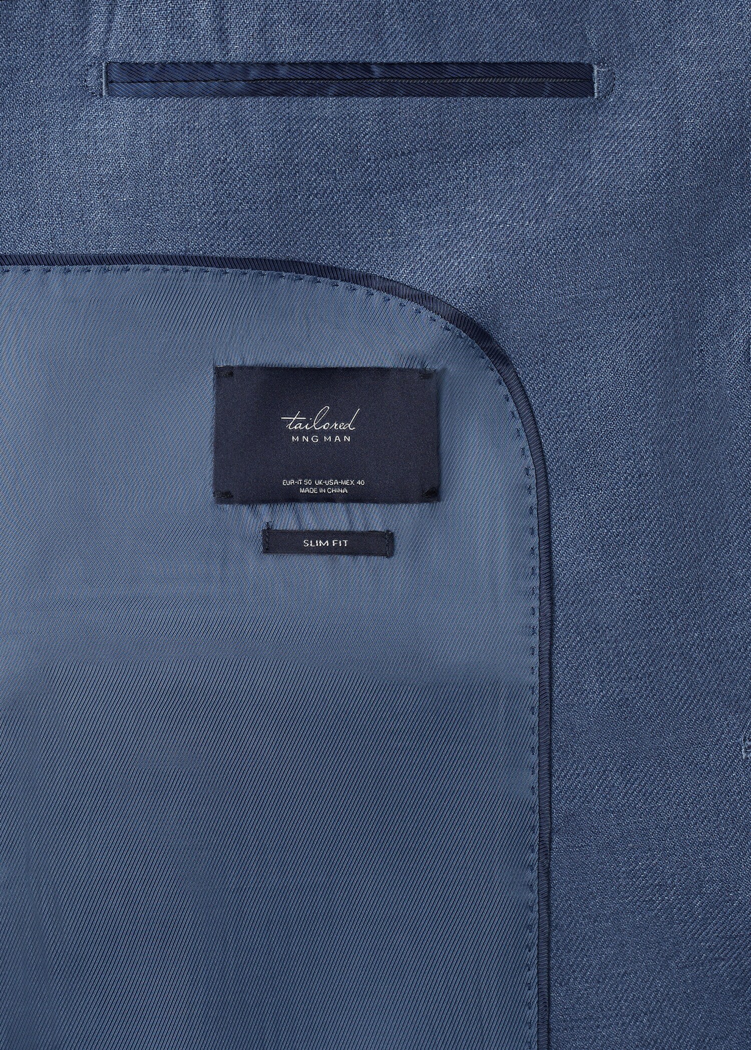 Slim fit linen suit blazer - Details of the article 8